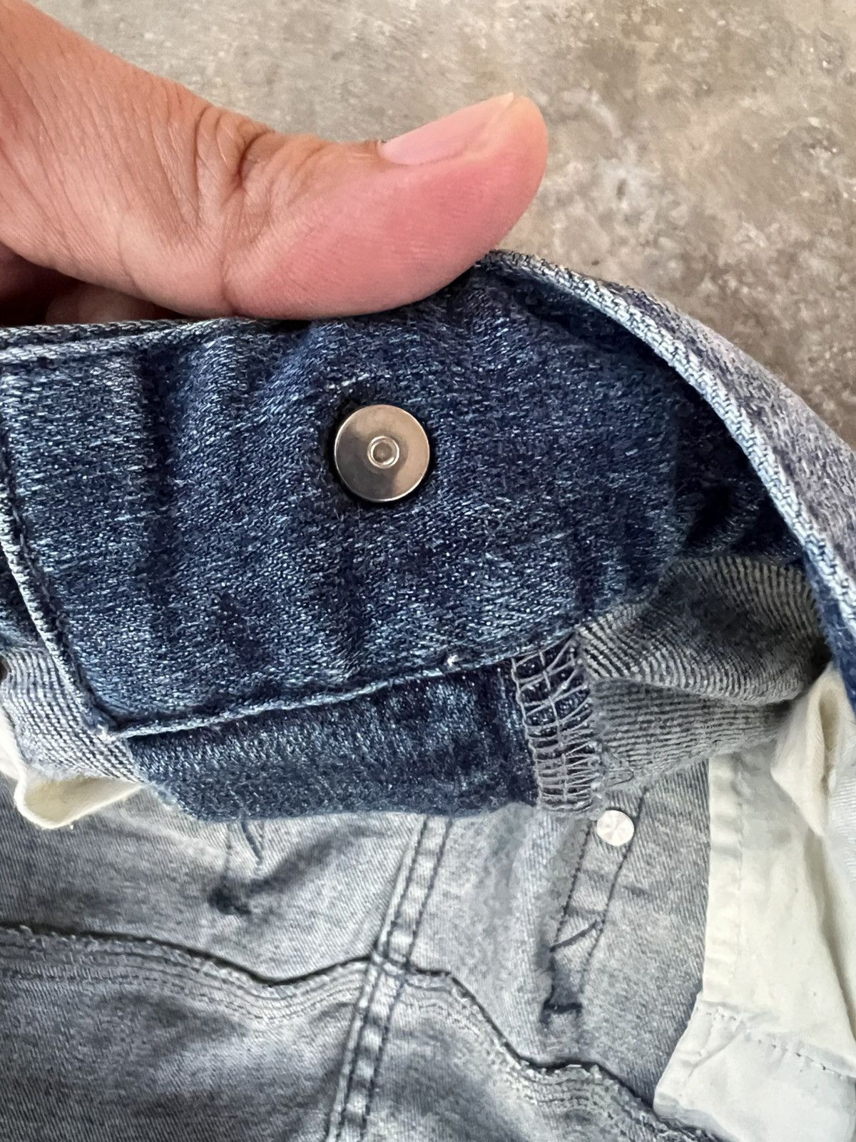 If Six Was Nine × Tornado Mart TORNADO MART FADED WASHED DISTRESS JEANS VERY RARE Size US 32 / EU 48 - 15 Thumbnail