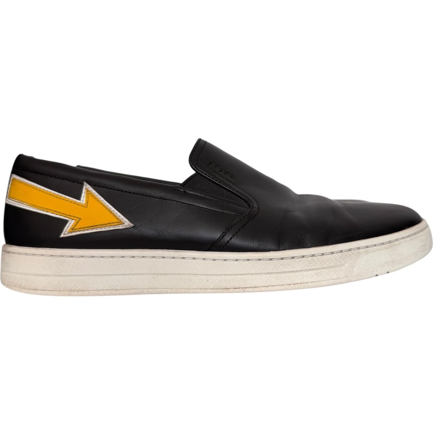 Prada Prada Linea Rossa Black Leather Slip-On Sneakers Italy 7.5 Size US 7.5 / EU 40-41 - 12 Thumbnail