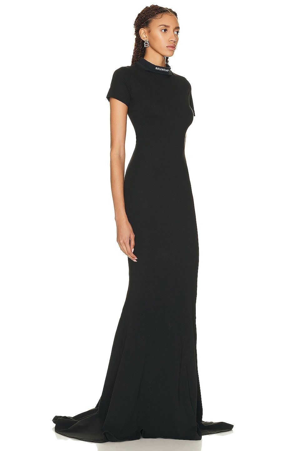 Balenciaga o1mt1gz0325 T-Shirt Maxi Dress in Black Size M / US 6-8 / IT 42-44 - 3 Thumbnail