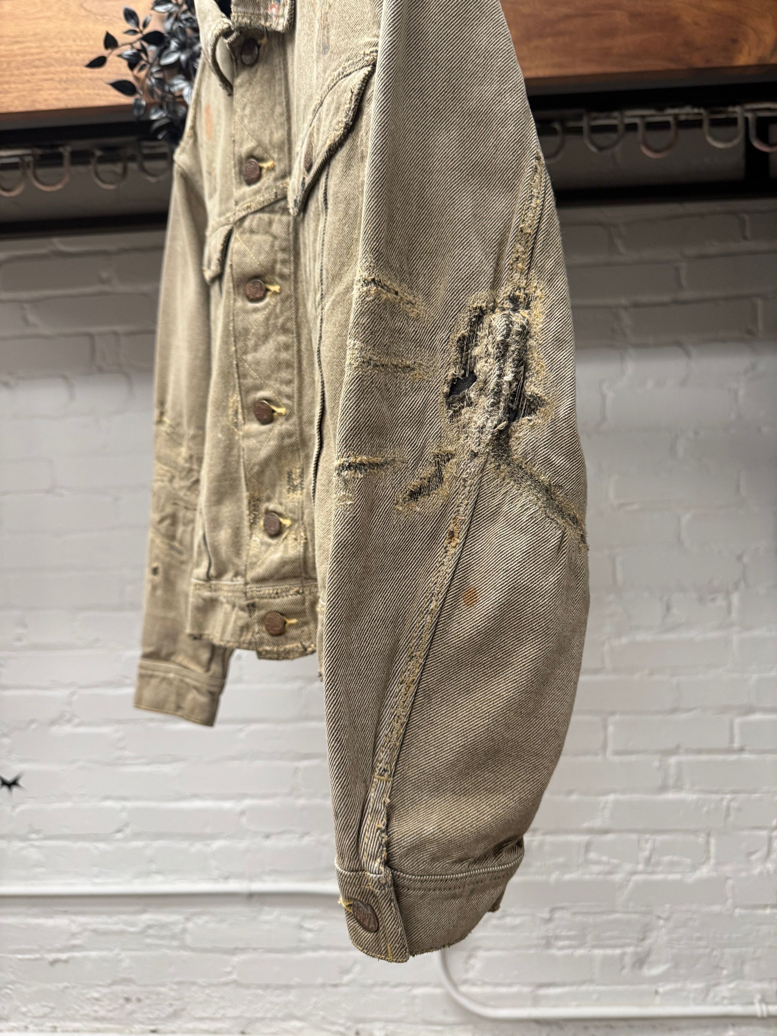 Kapital Kapital ‘Boro Repaired’ Distressed Tribal Denim Trucker Jacket Size US S / EU 44-46 / 1 - 2 Thumbnail