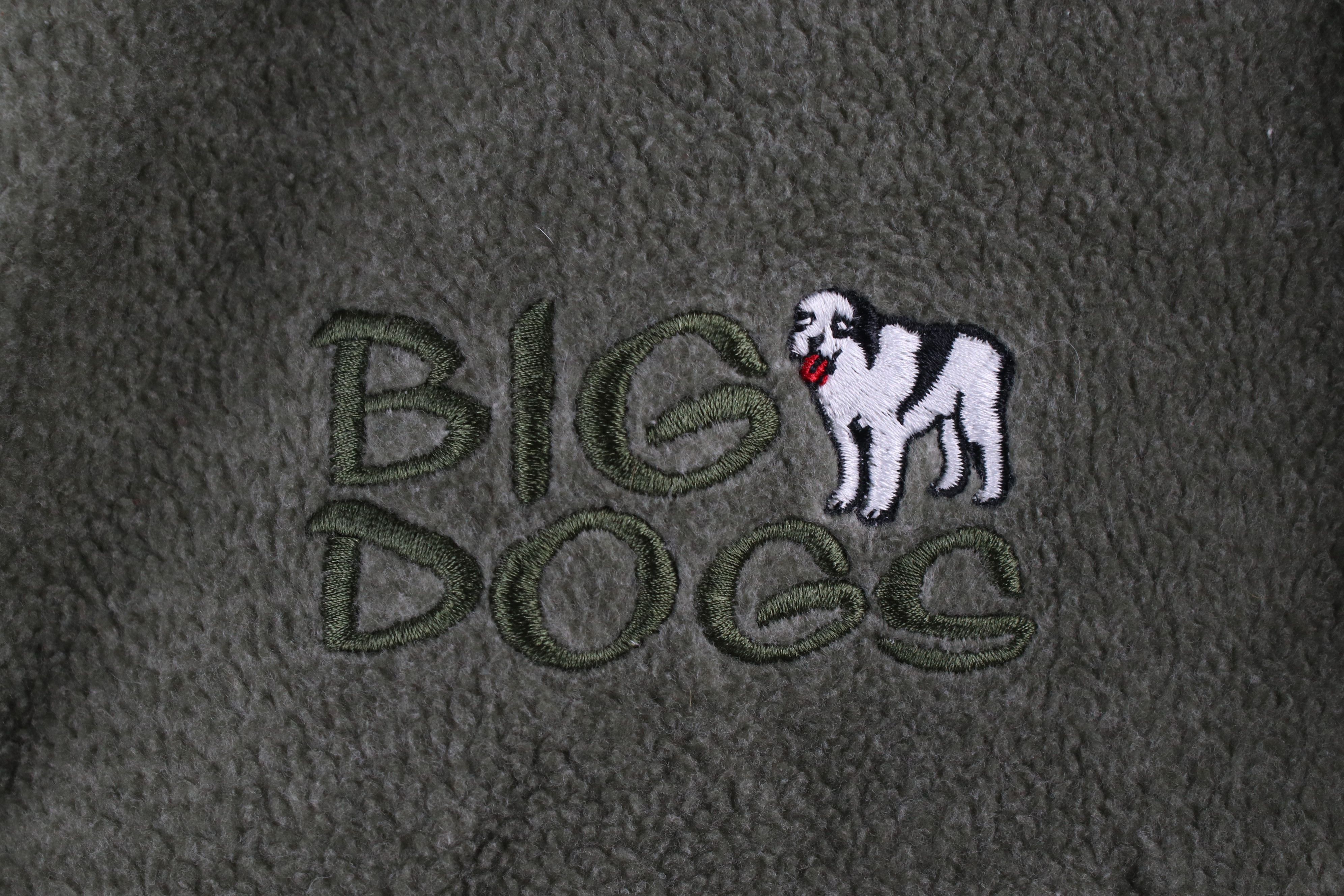 Big Dogs × Vintage Vintage 90s Big Dogs Spell Fleece Henley Sweatshirt Green Size US S / EU 44-46 / 1 - 4 Thumbnail