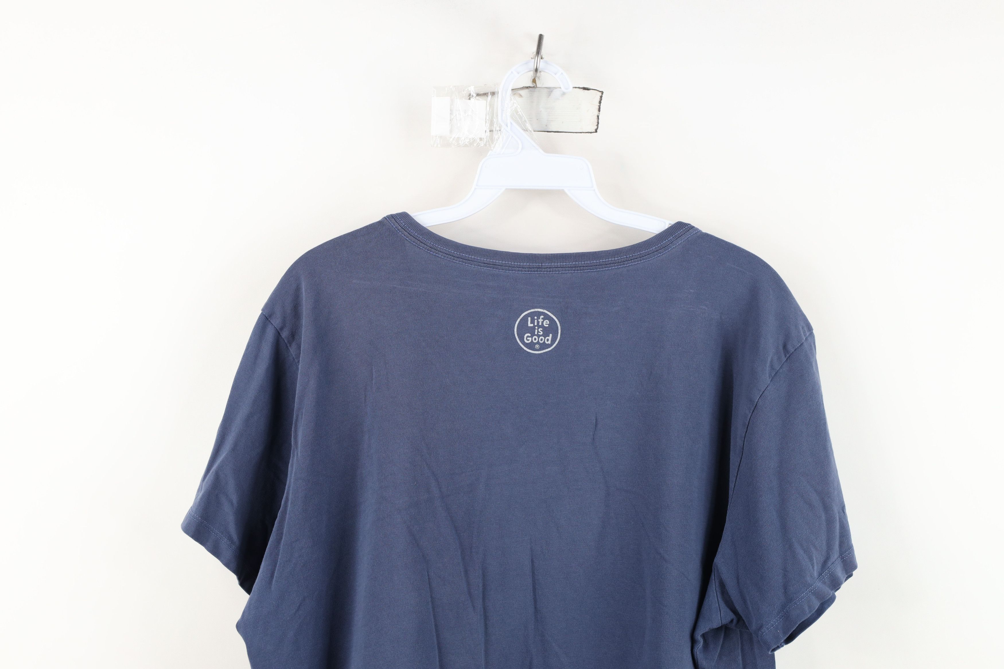Life is Good Life is Good Go Places Bicycle Cycling V-Neck T-Shirt Blue Size XL / US 12-14 / IT 48-50 - 13 Thumbnail
