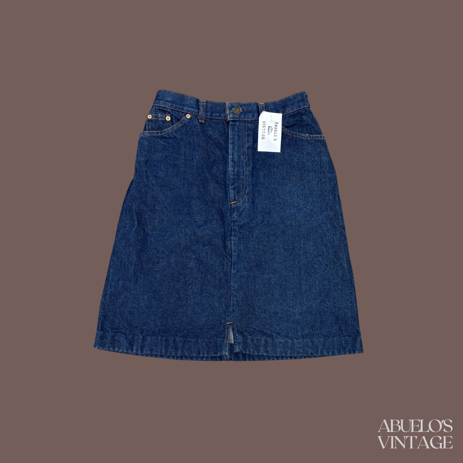 Levi's VTG Levi’s Orange Tab Denim Skirt | 90s A-Line Size 28" / US 6 / IT 42 - 1 Thumbnail