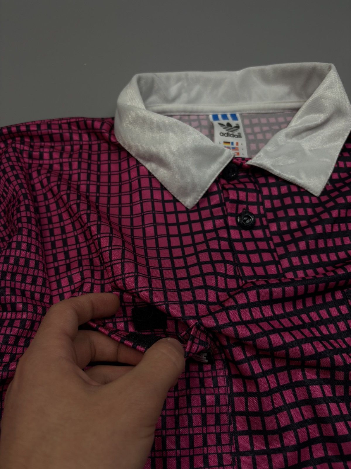 Adidas Adidas Vintage Y2K Streetwear 90's Plaid Jersey Polo Size US L / EU 52-54 / 3 - 5 Thumbnail
