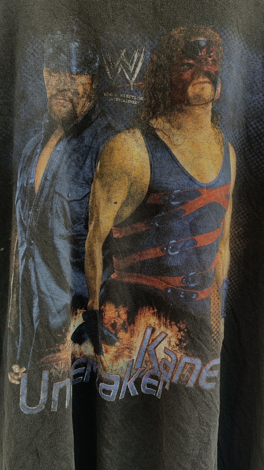 WWE Vintage WWE Kane and Undertaker Sun Faded T Shirt Size US XL / EU 56 / 4 - 3 Thumbnail