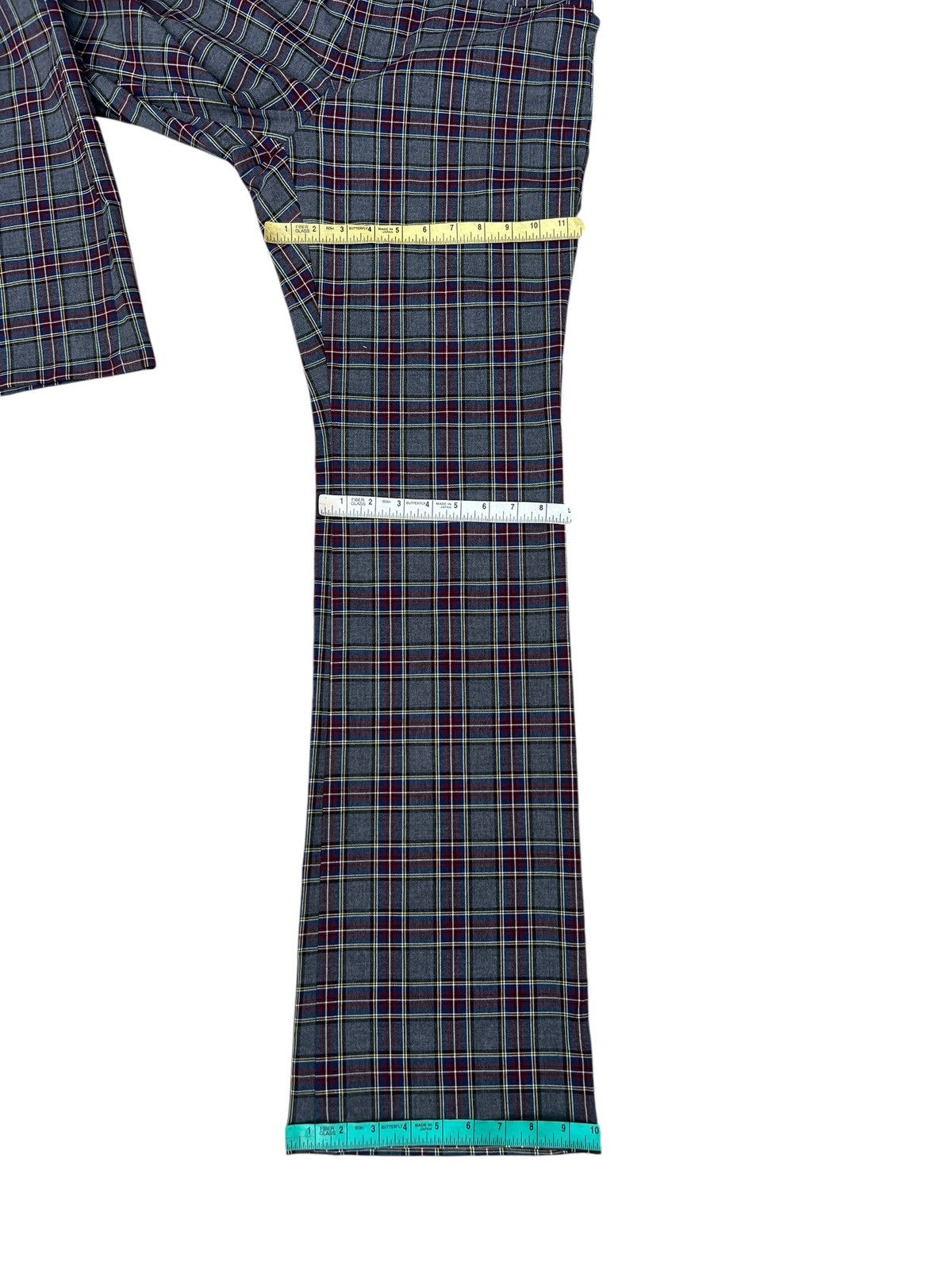 PPFM Vintage PPFM Rayon Polyester Blend Stretch Tartan Flare Pant Size US 31 - 4 Thumbnail