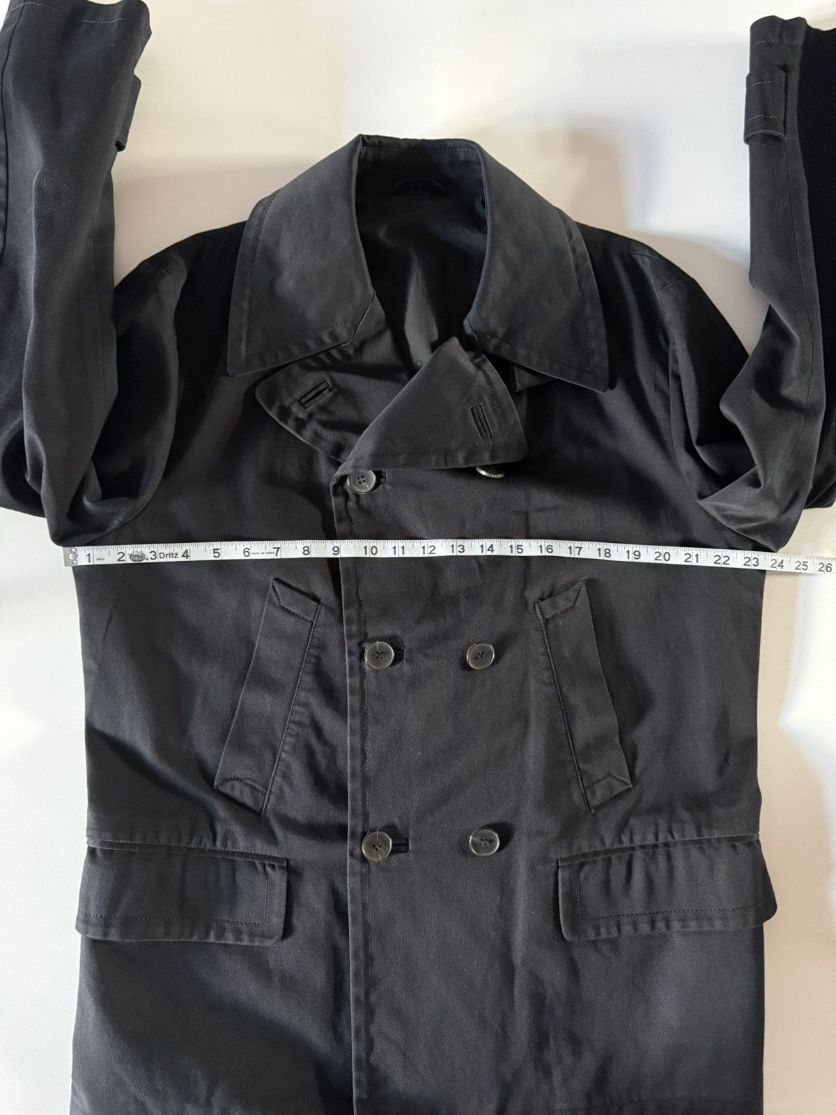 Gucci GUCCI-Black 100% Cotton Double-Breasted Jacket-Field Coat XL Size US L / EU 52-54 / 3 - 19 Thumbnail