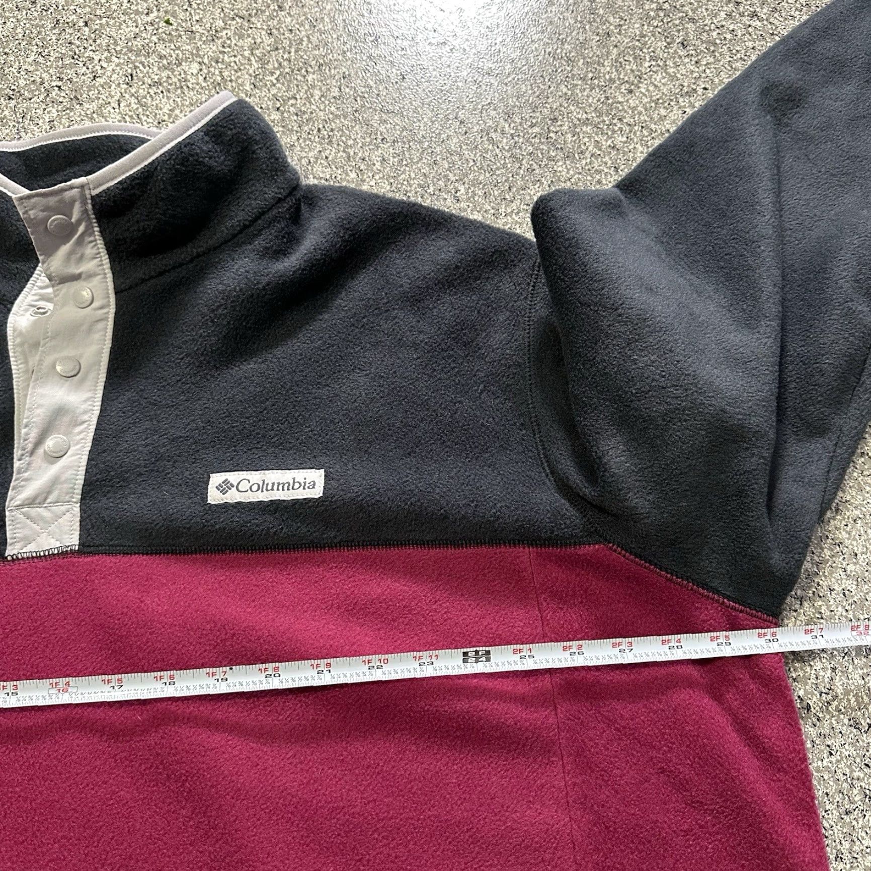 Pinko Columbia Fleece Pullover Mens 3XLT Big & Tall Snap Mock Neck Pink Black Long Sleeve Sweatshirt Size US XXL / EU 58 / 5 - 5 Thumbnail