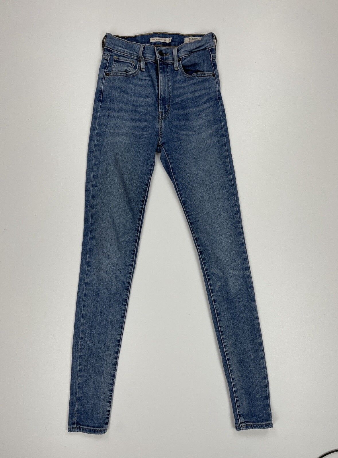 Levi's Levi's Premium Mile High Waist Skinny Jeans Blue Size 25 Size 25" / US 0 / IT 36 - 3 Thumbnail