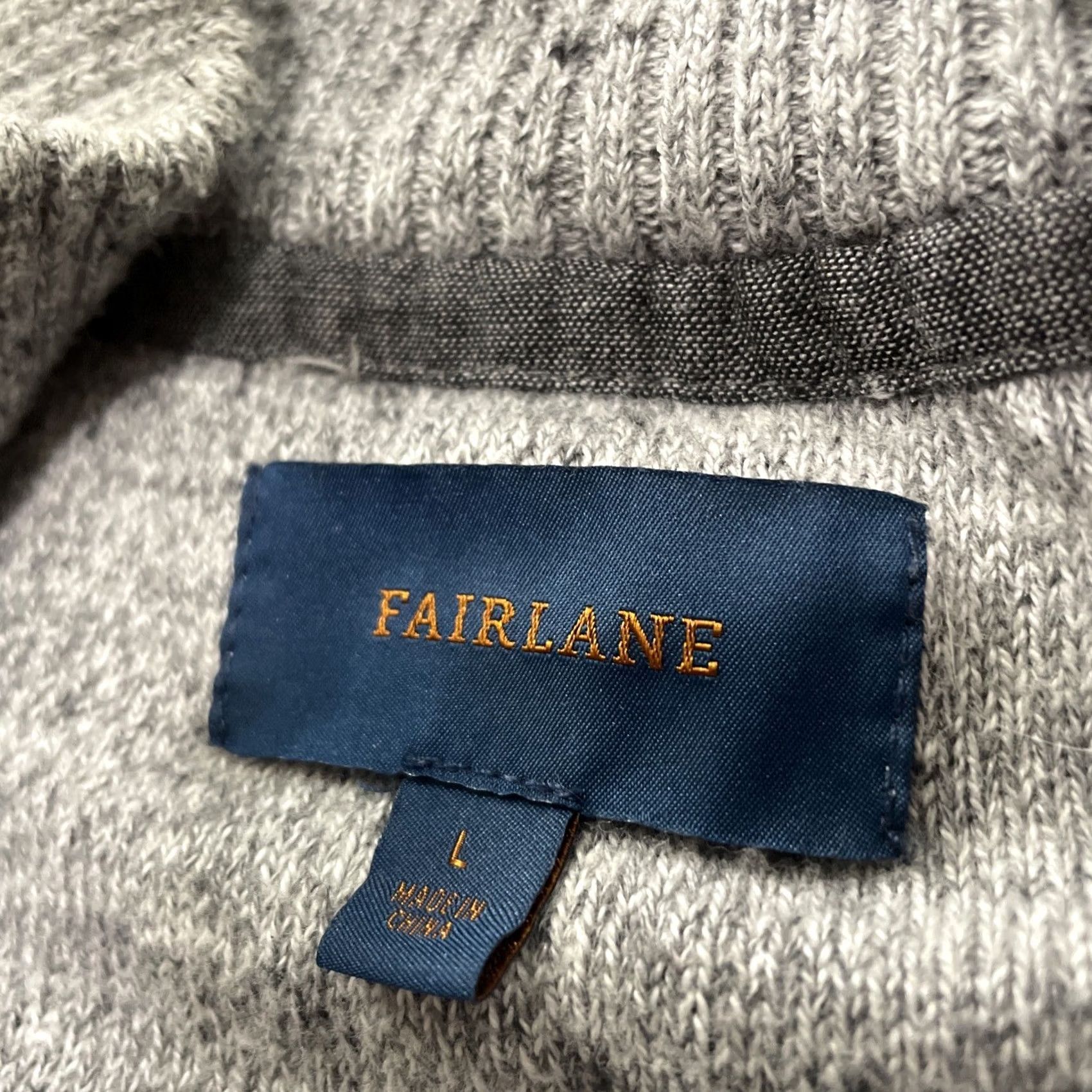 Vintage FAIRLANE Cable Knit Sweater Men L Gray Quarter Zip 1/4 Business Golf Capsule Sweater Pullover Clothing Mens Gray Size US L / EU 52-54 / 3 - 7 Thumbnail