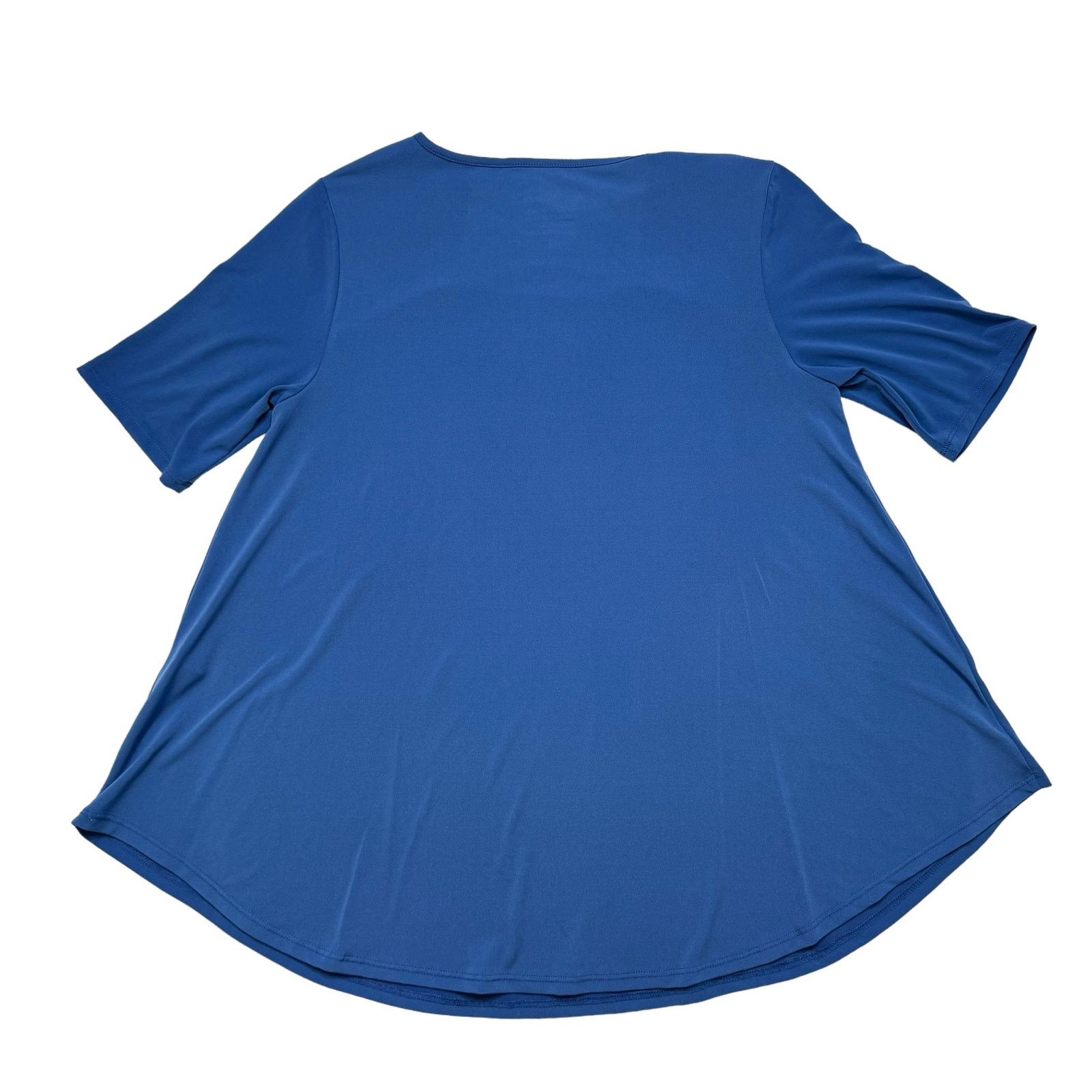 Chicos BY CHICOS Cornflower Blue Keyhole 3/4 Sleeve Top Small 0 Size S / US 4 / IT 40 - 5 Thumbnail