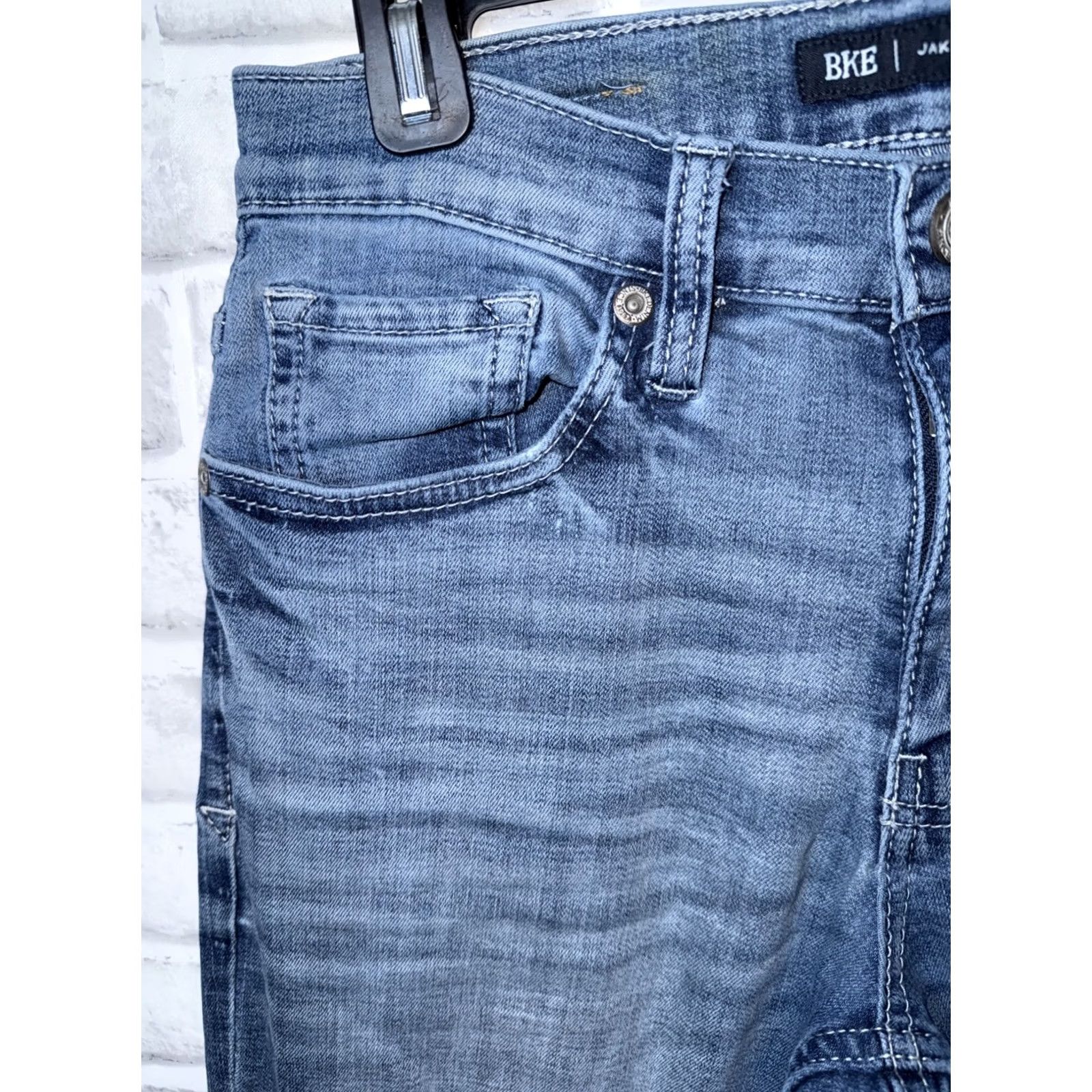 BKE BKE Jake Straight Jeans Mens 30 x 32 Blue Size US 30 / EU 46 - 4 Thumbnail