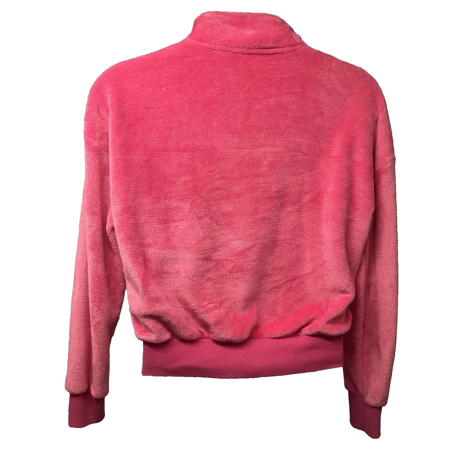 Other Barbie Pink Embroidered Velour 1/4 Zip Pullover Top Shirt M Size M / US 6-8 / IT 42-44 - 2 Thumbnail