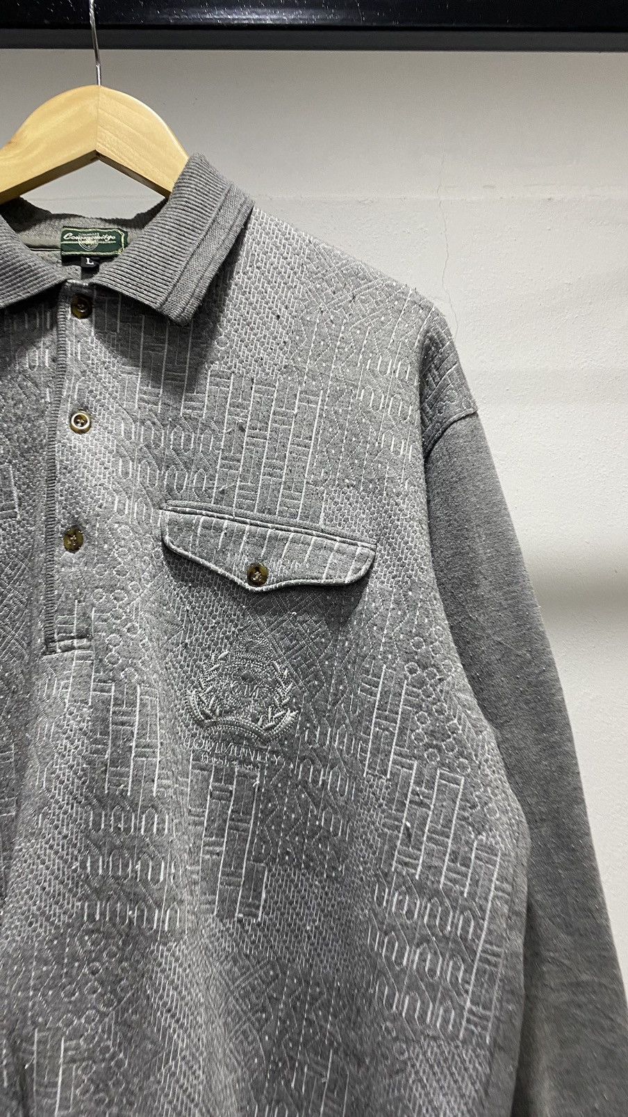 Japanese Brand × Vintage Vintage 3D Collar Sweatshirt 80s Size US L / EU 52-54 / 3 - 3 Thumbnail