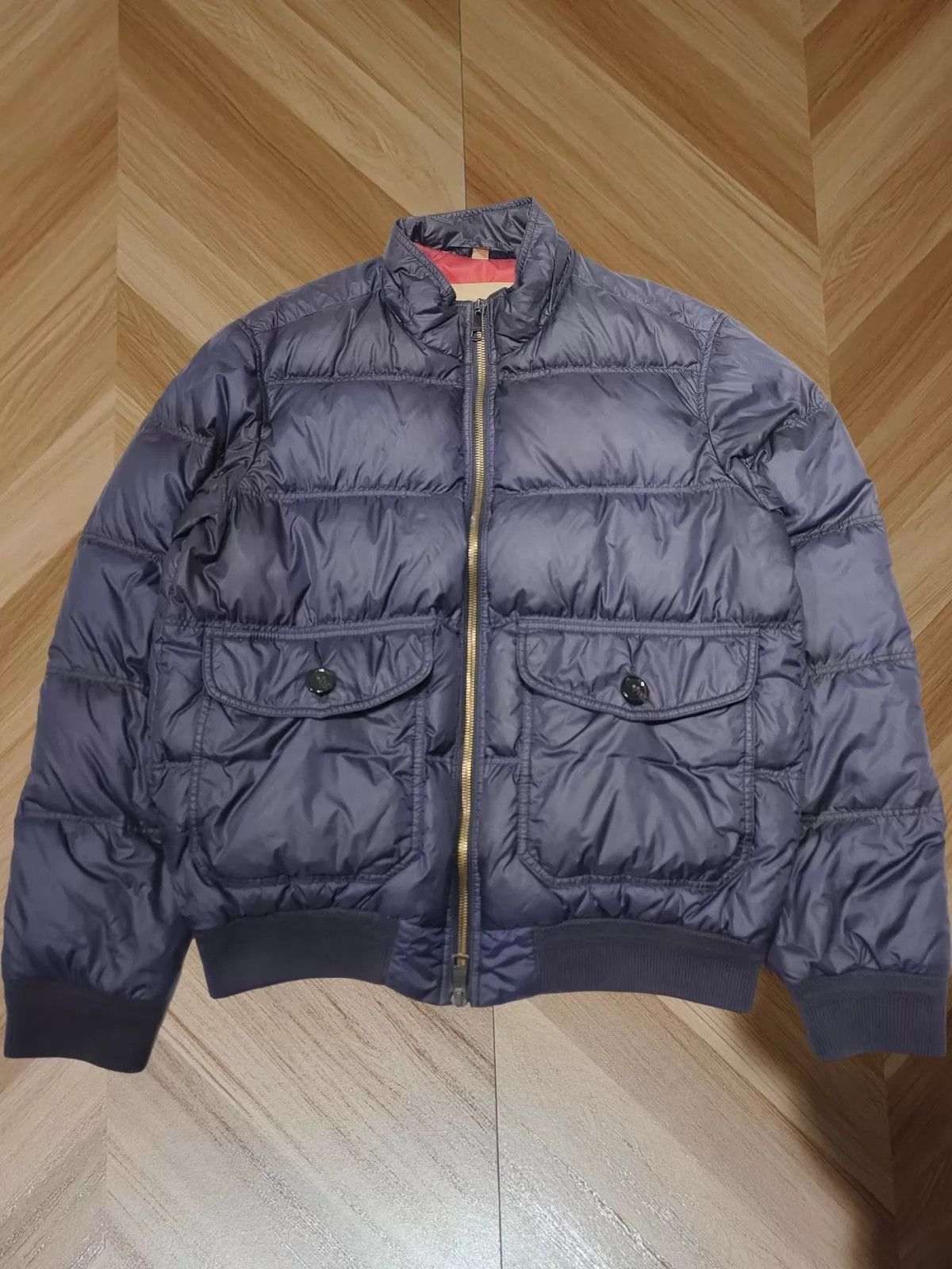 Burberry Blue Quilted Puffer Jacket Size US L / EU 52-54 / 3 - 1 Thumbnail