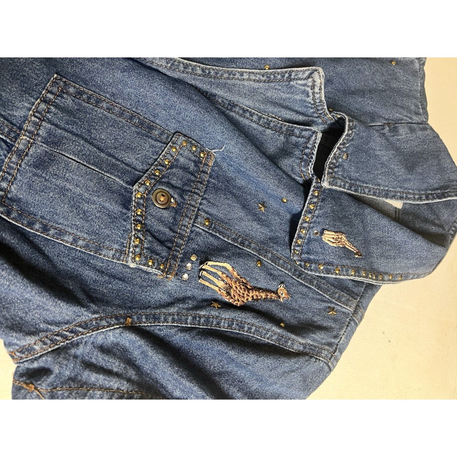 Denime VINTAGE Just For Fun Dress Denim Belted Long USA Made Blue 100% Cotton L Womens Long Dress Belted Pattern: Solid Size 36" / US 14 / IT 50 - 7 Thumbnail