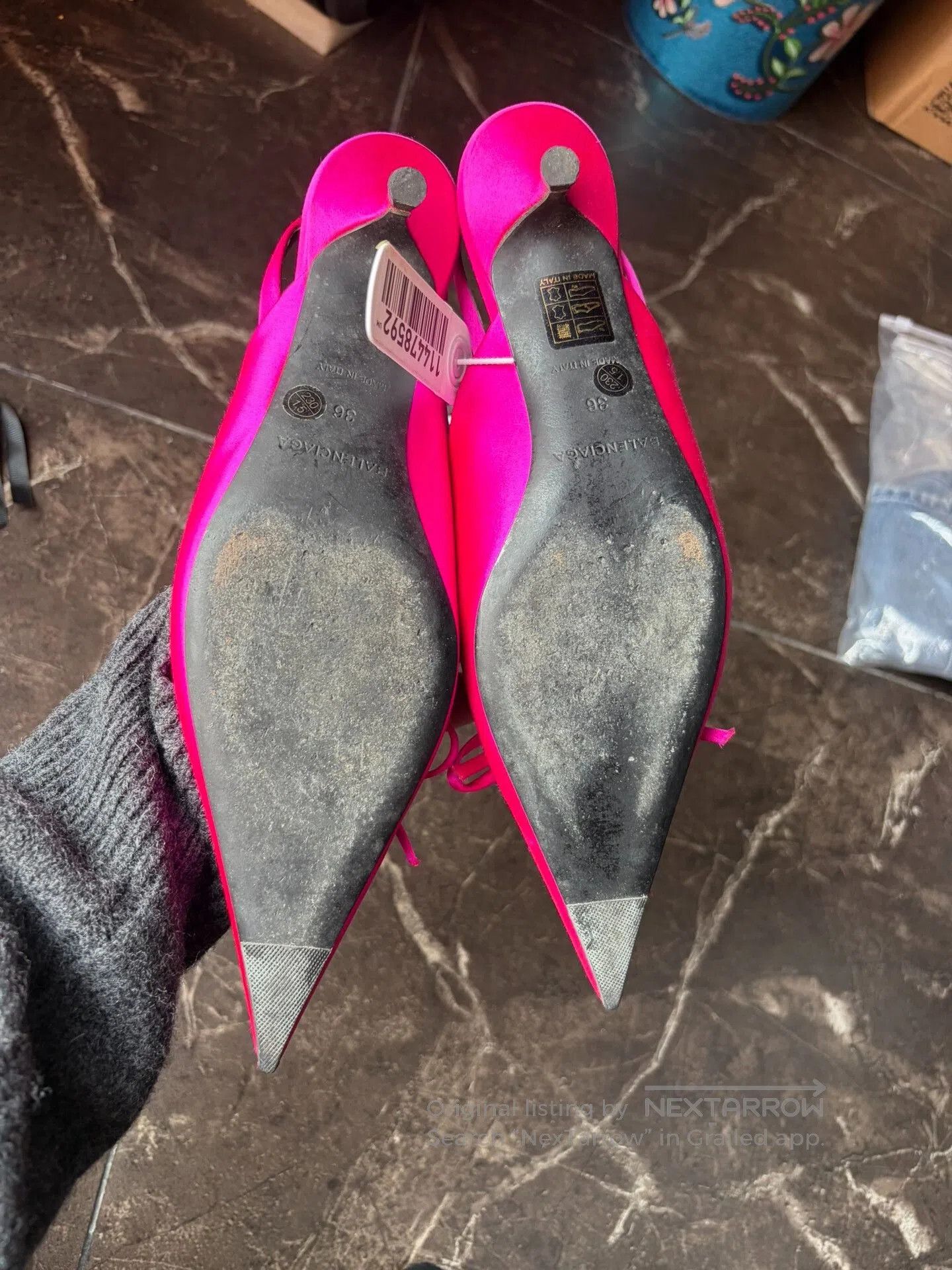 Balenciaga Balenciaga Pointed Bow Silk Satin Mules. Size US 5 / IT 35 - 5 Thumbnail