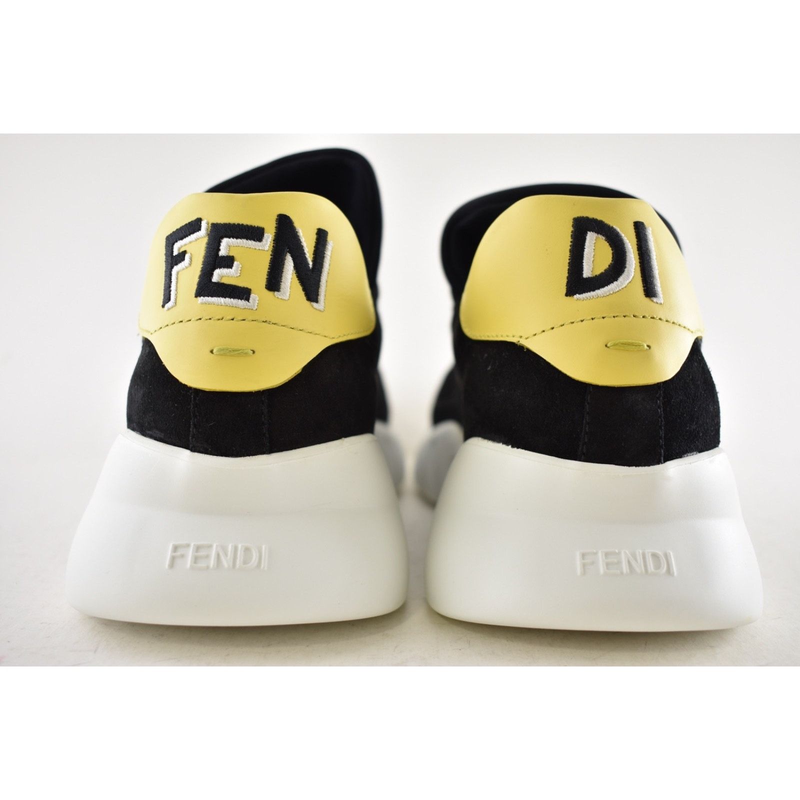 Fendi Fendi Mens Black Yellow Logo Suede Runner Sneaker US 10.5 Size US 10.5 / EU 43-44 - 10 Thumbnail