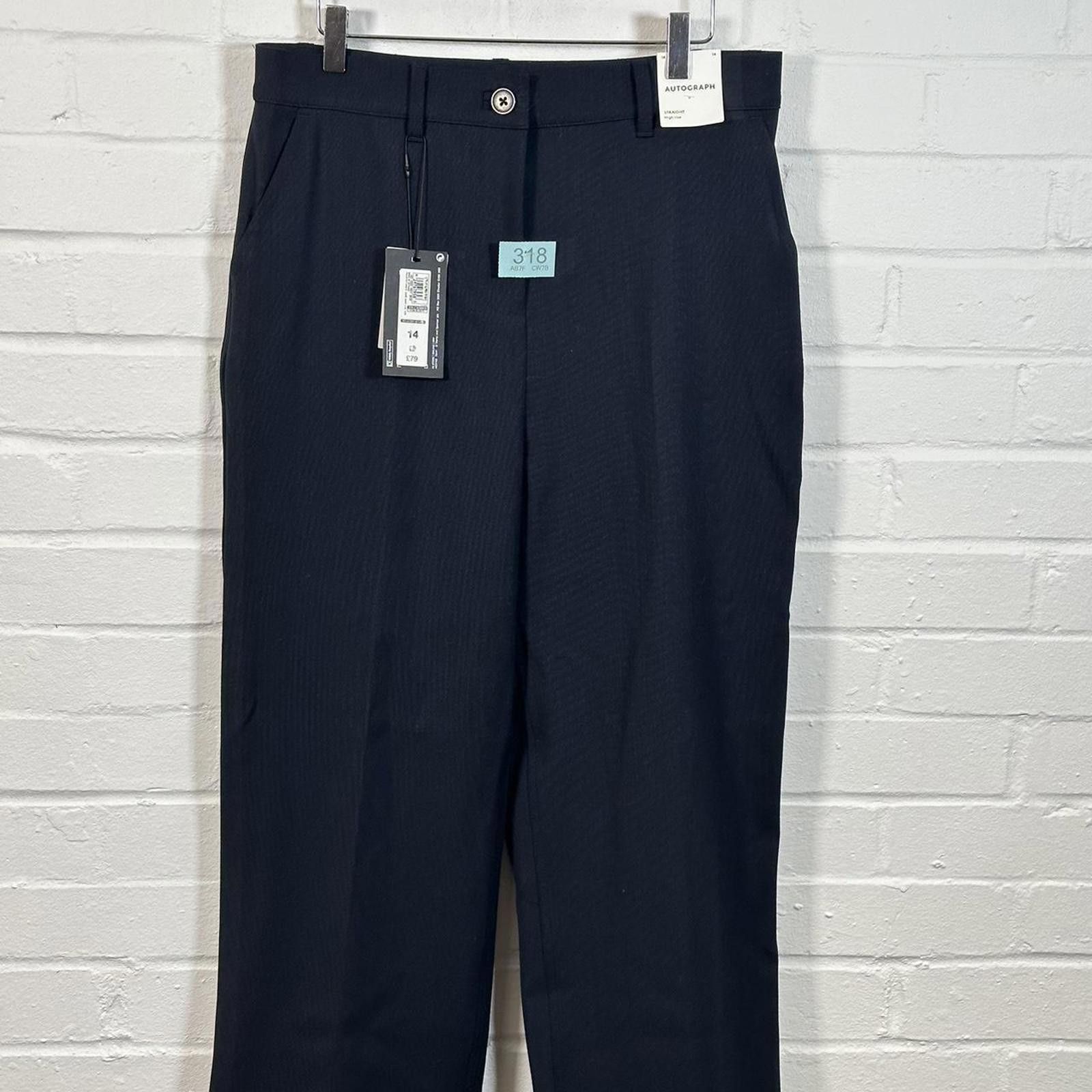 Designer Autograph Collection Men's Navy and Black Trousers Size US 32 / EU 48 - 1 Thumbnail