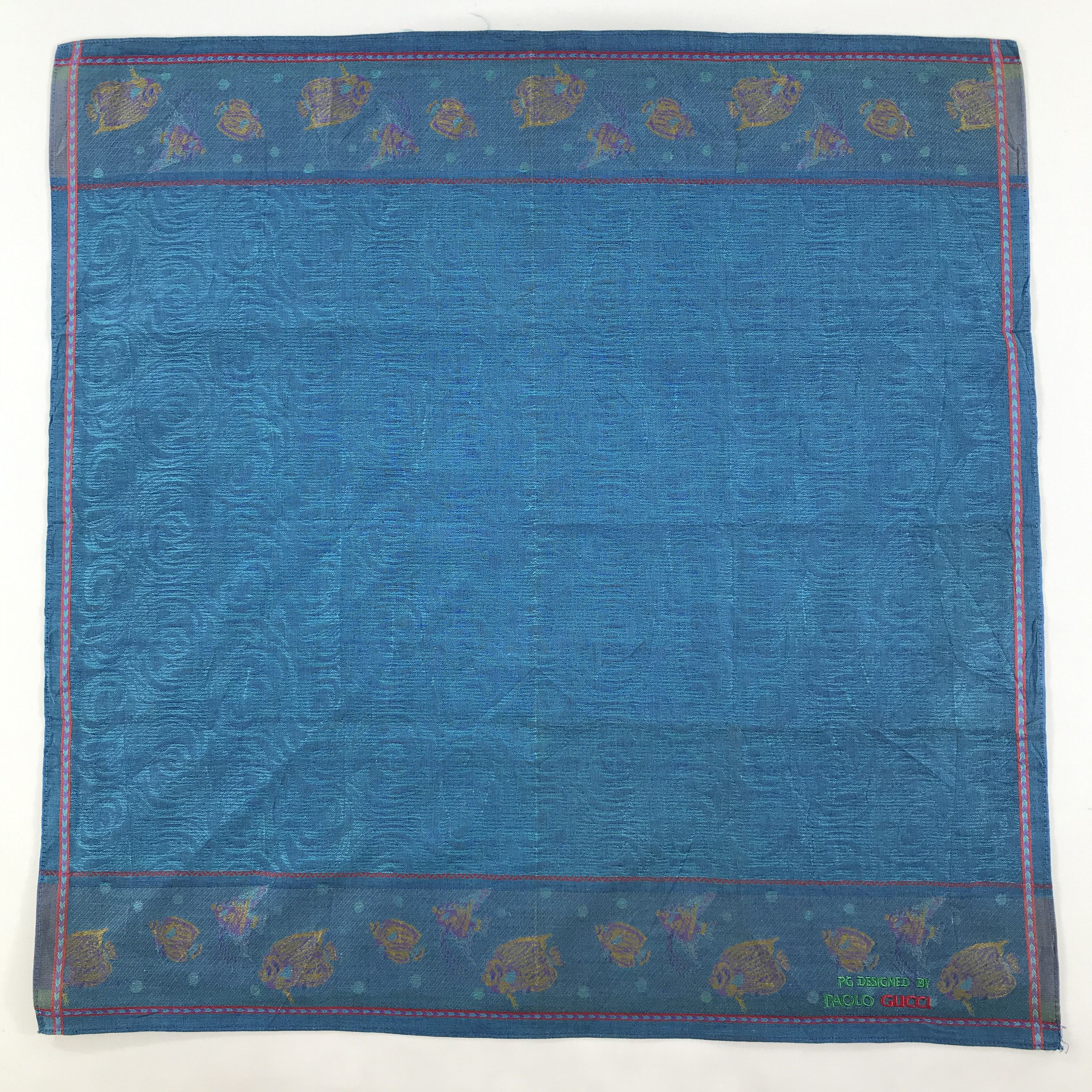 Paolo Gucci × Vintage Paolo Gucci Bandana / Handkerchief / Neckerchief - S1589 Size ONE SIZE - 1 Thumbnail