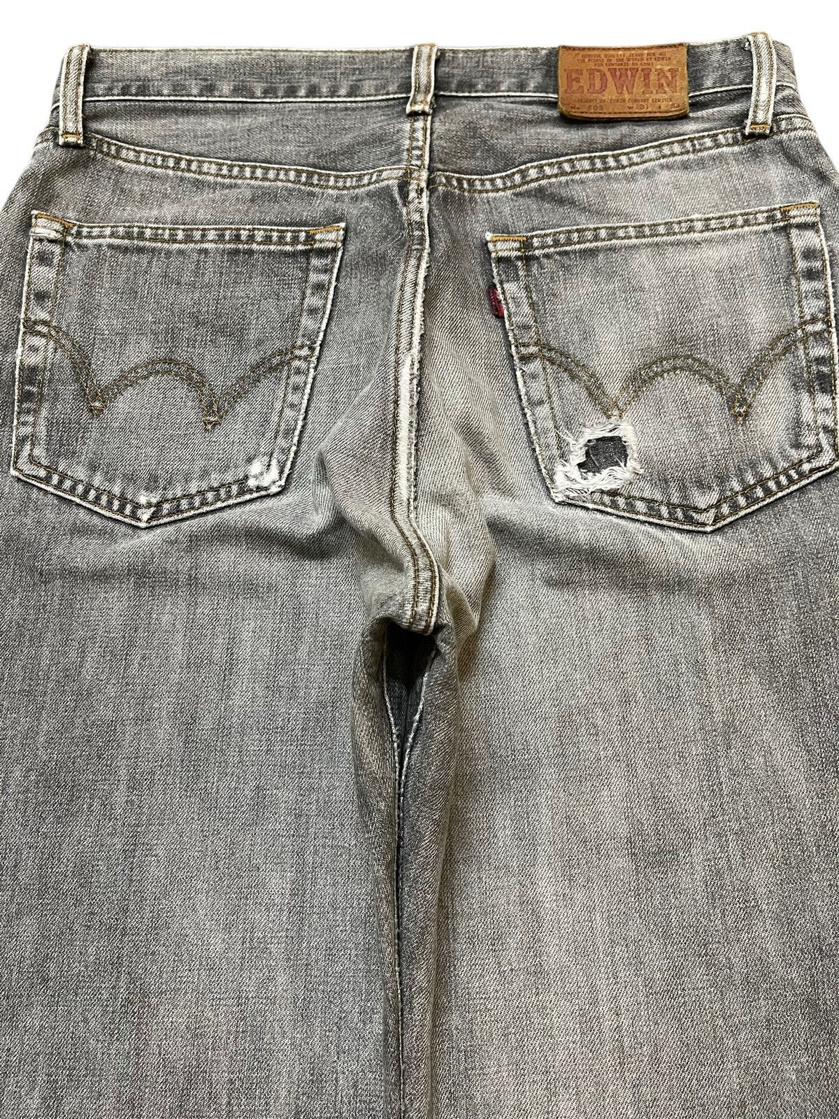 Edwin Vintage Edwin 503 Faded Wash Style Distressed Baggy Jeans Size US 31 - 5 Thumbnail