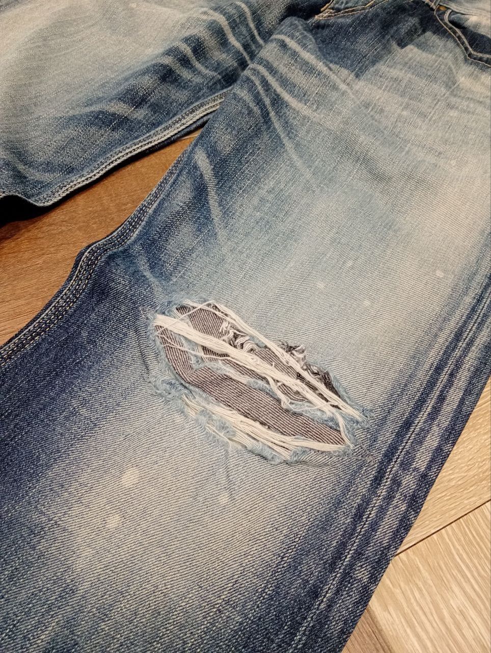 Vanquish VANQUISH GOLD JAPAN BLUE DISTRESSED DENIM PANTS Size US 34 / EU 50 - 6 Thumbnail
