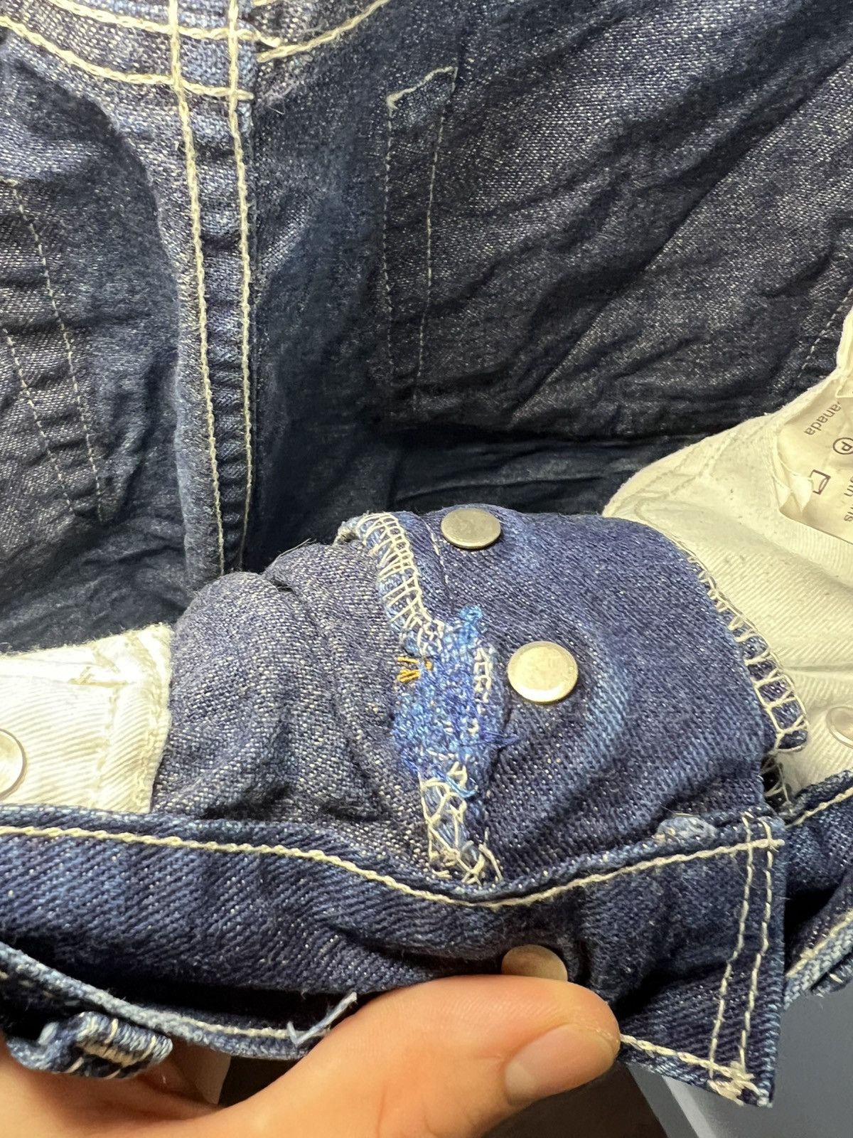 Naked & Famous Vintage Naked & Famous faded raw selvedge denim blue jeans Size US 31 - 18 Thumbnail