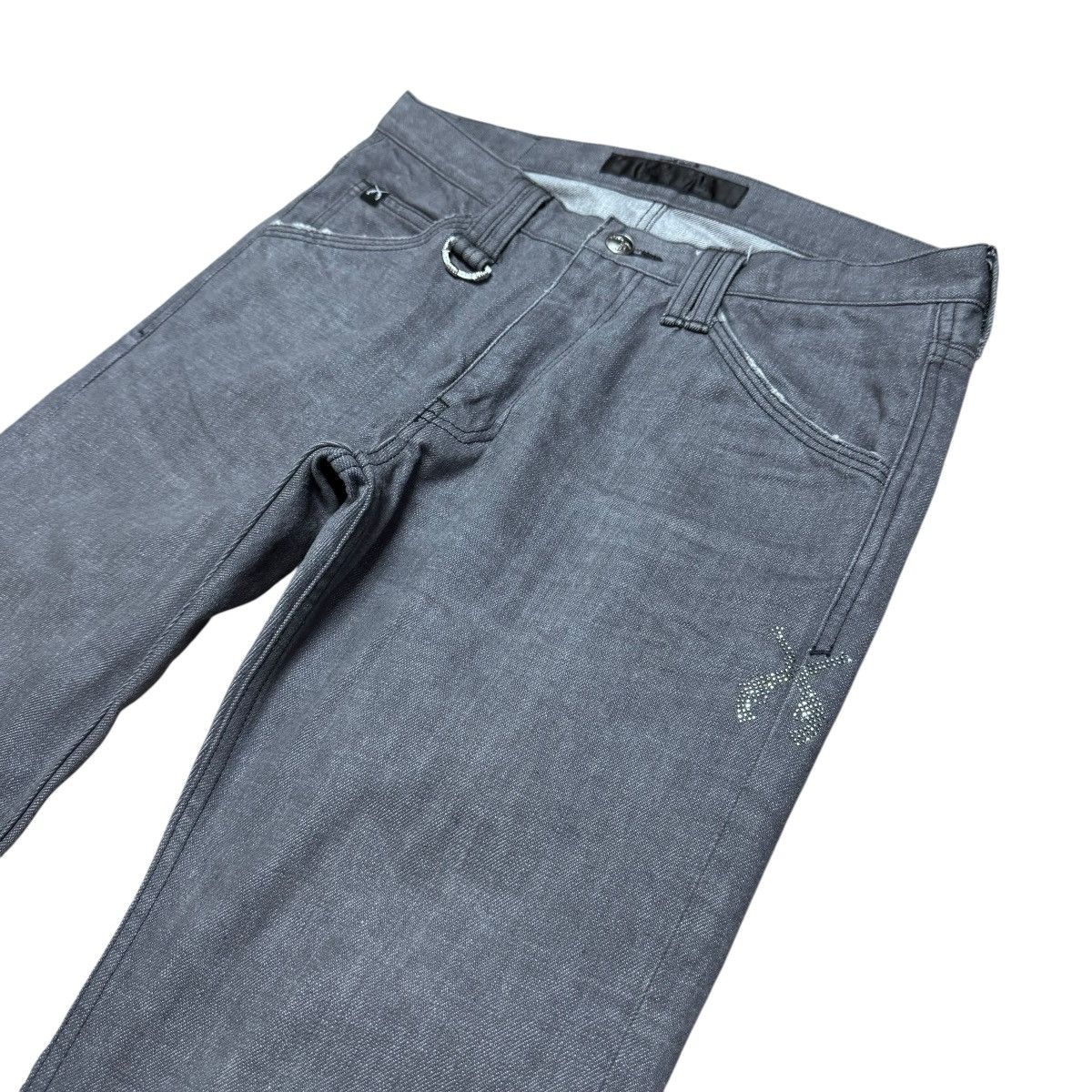 roarguns Roarguns Swarovski Grey Denim Jeans Size US 32 / EU 48 - 1 Thumbnail