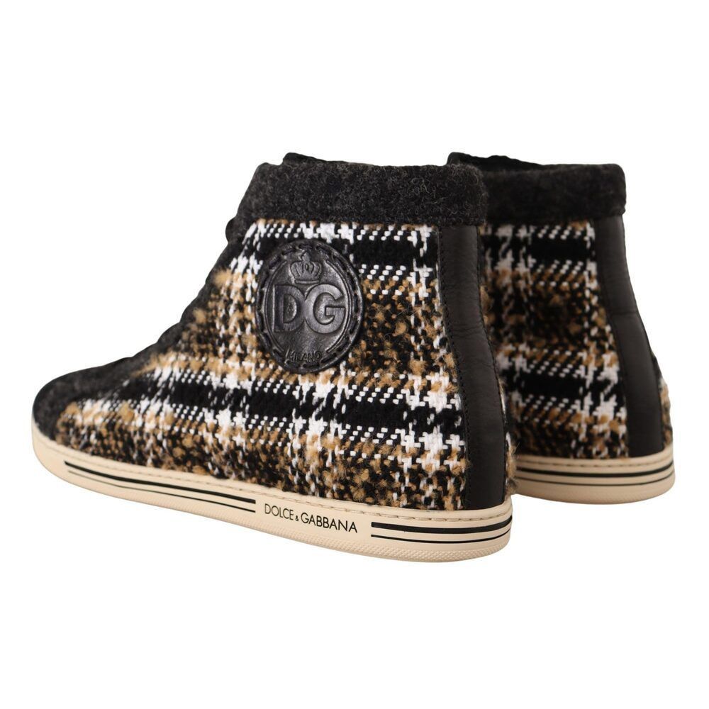 Dolce & Gabbana Dolce & Gabbana Beige High Top Fashion Sneakers Size US 11 / EU 44 - 6 Thumbnail