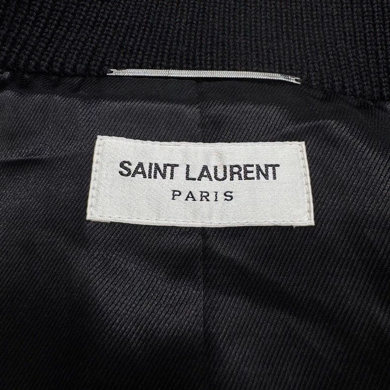 Saint Laurent Paris Saint Laurent Paris Cowhide letter wool baseball jacket Size US S / EU 44-46 / 1 - 2 Thumbnail