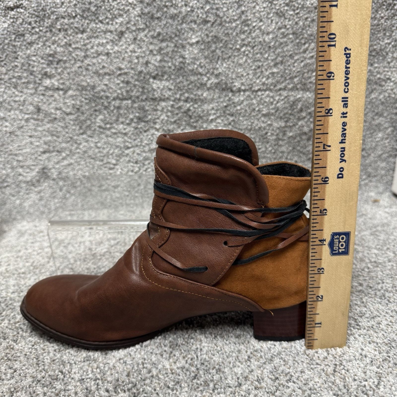 Other Suede Leather Ankle Boots Women Size 10.5 Boho Western Retro Size US 10.5 / IT 40.5 - 7 Thumbnail