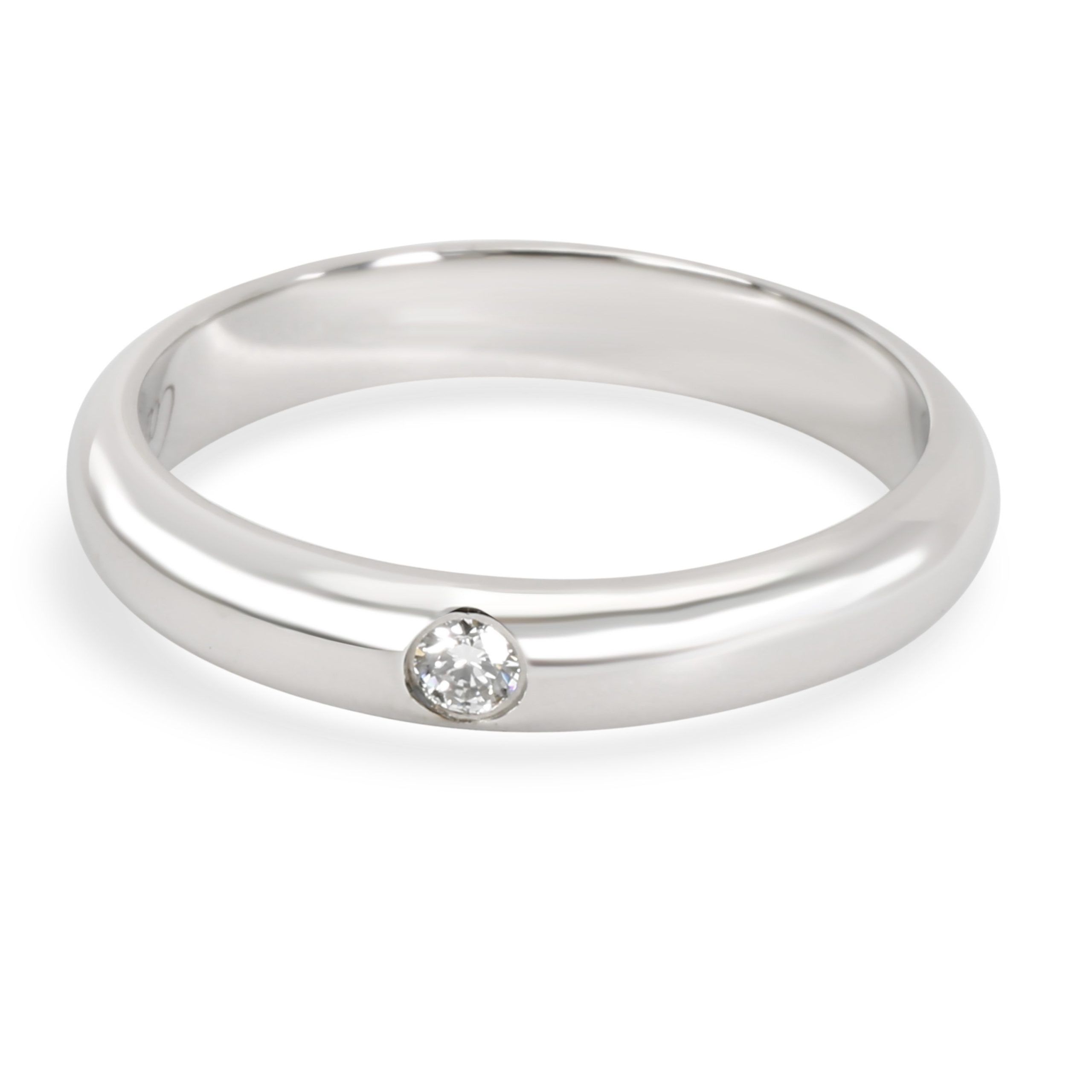 image of Cartier 1895 Diamond Wedding Band In Platinum 0.05 Ctw in Silver, Women's