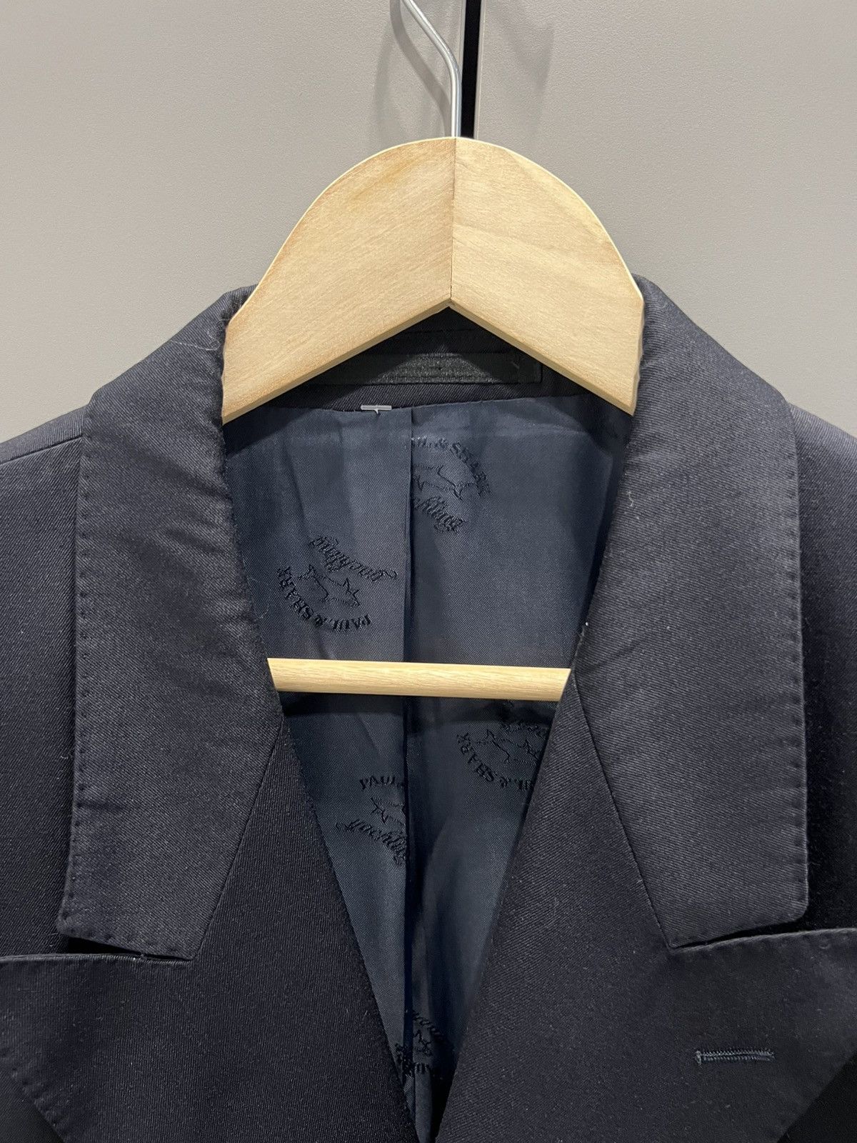 Paul & Shark Paul Shark Double Breasted Blazer Black Gold Buttons Classic Size 54R - 20 Thumbnail