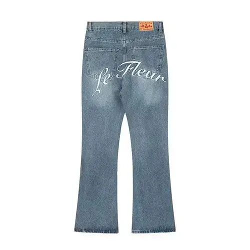 Jean flared y2k graphic pattern jeans Size US 32 / EU 48 - 4 Thumbnail