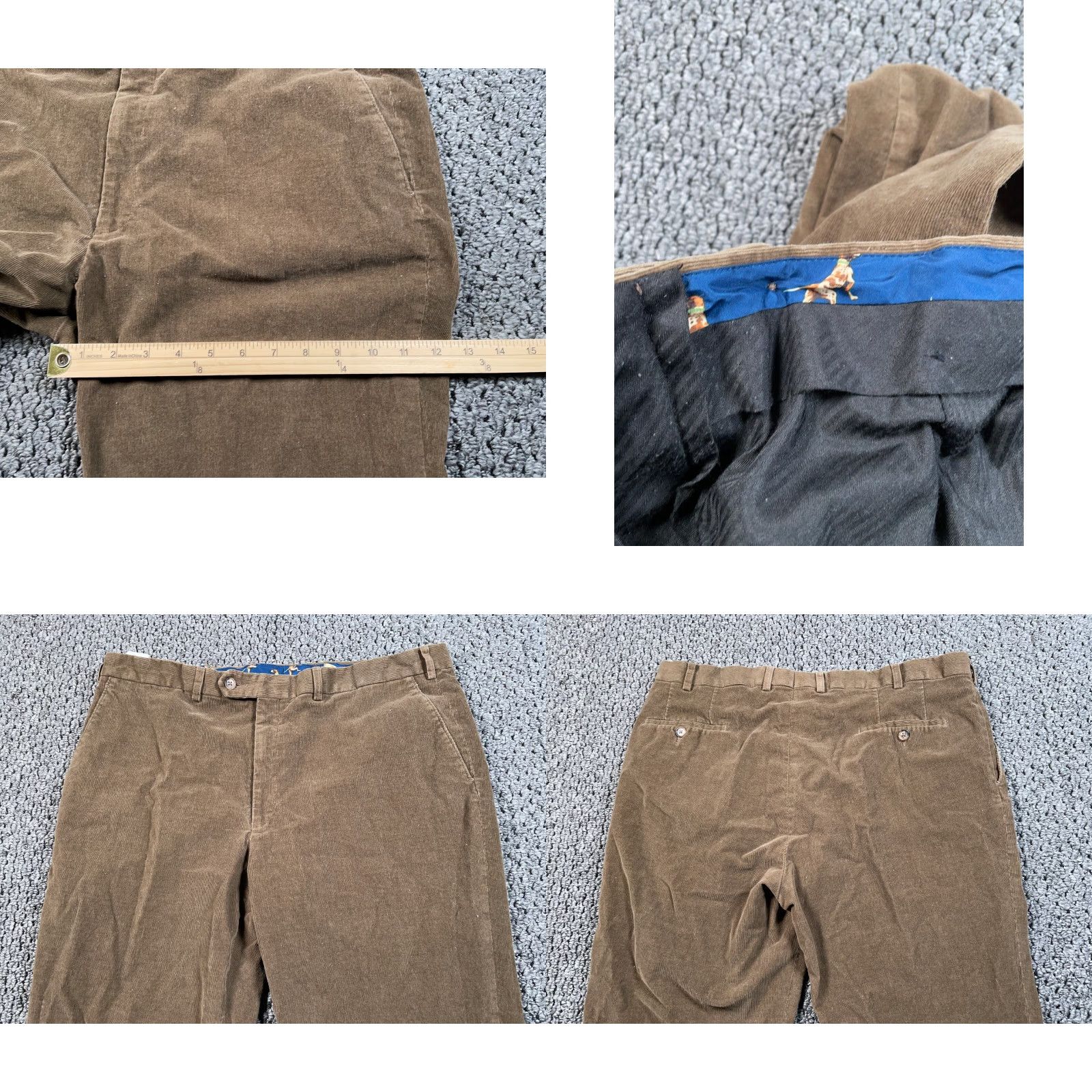 Ralph Lauren Lauren Ralph Lauren Pants Women's 37 x 29.5 (40/32Tag) Brown Stretch Corduroy Size 27" / US 4 / IT 40 - 8 Thumbnail