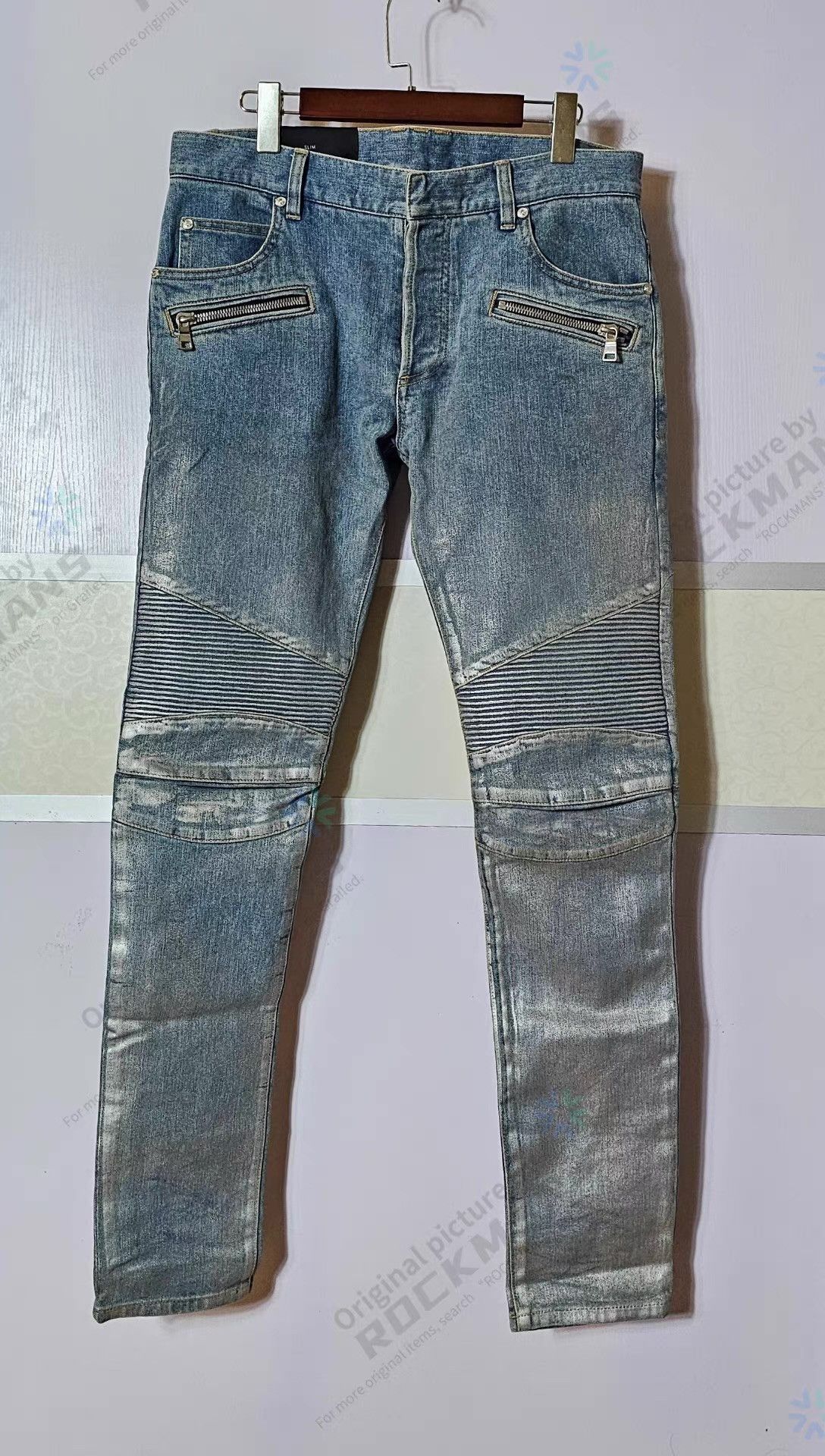 Balmain Balmain biker jeans。 Q4 Size US 34 / EU 50 - 1 Thumbnail