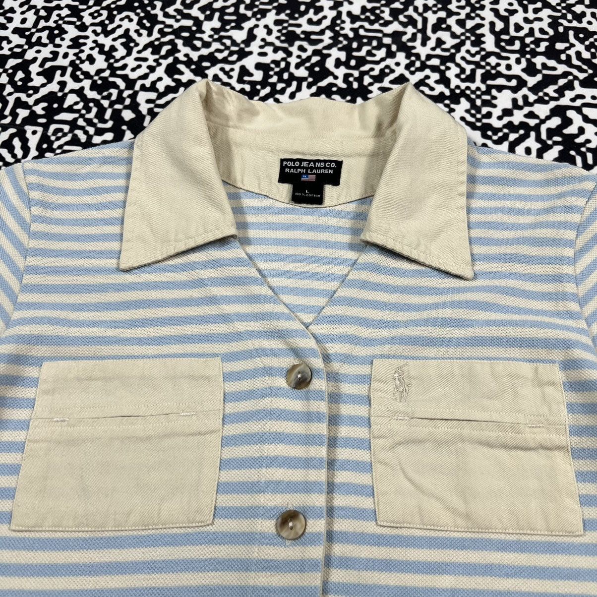 Polo Ralph Lauren Vintage 00s Polo Ralph Lauren Striped Retro Style T-shirt Size L / US 10 / IT 46 - 8 Thumbnail