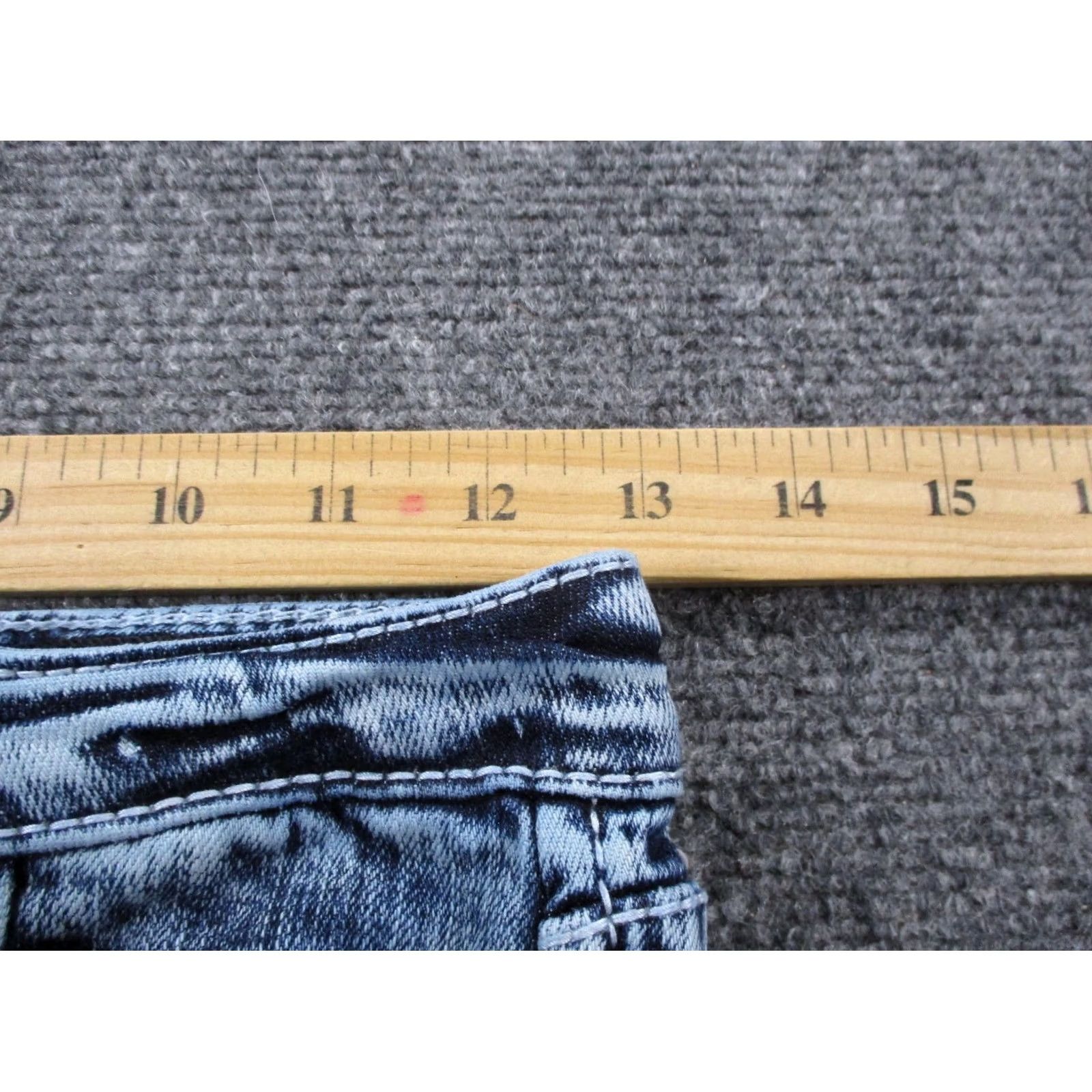 Vintage Salvage Buckle Jeans Women 12 Blue Denim Mayhem Straight Faded Stretch Size 26" / US 2 / IT 38 - 6 Thumbnail
