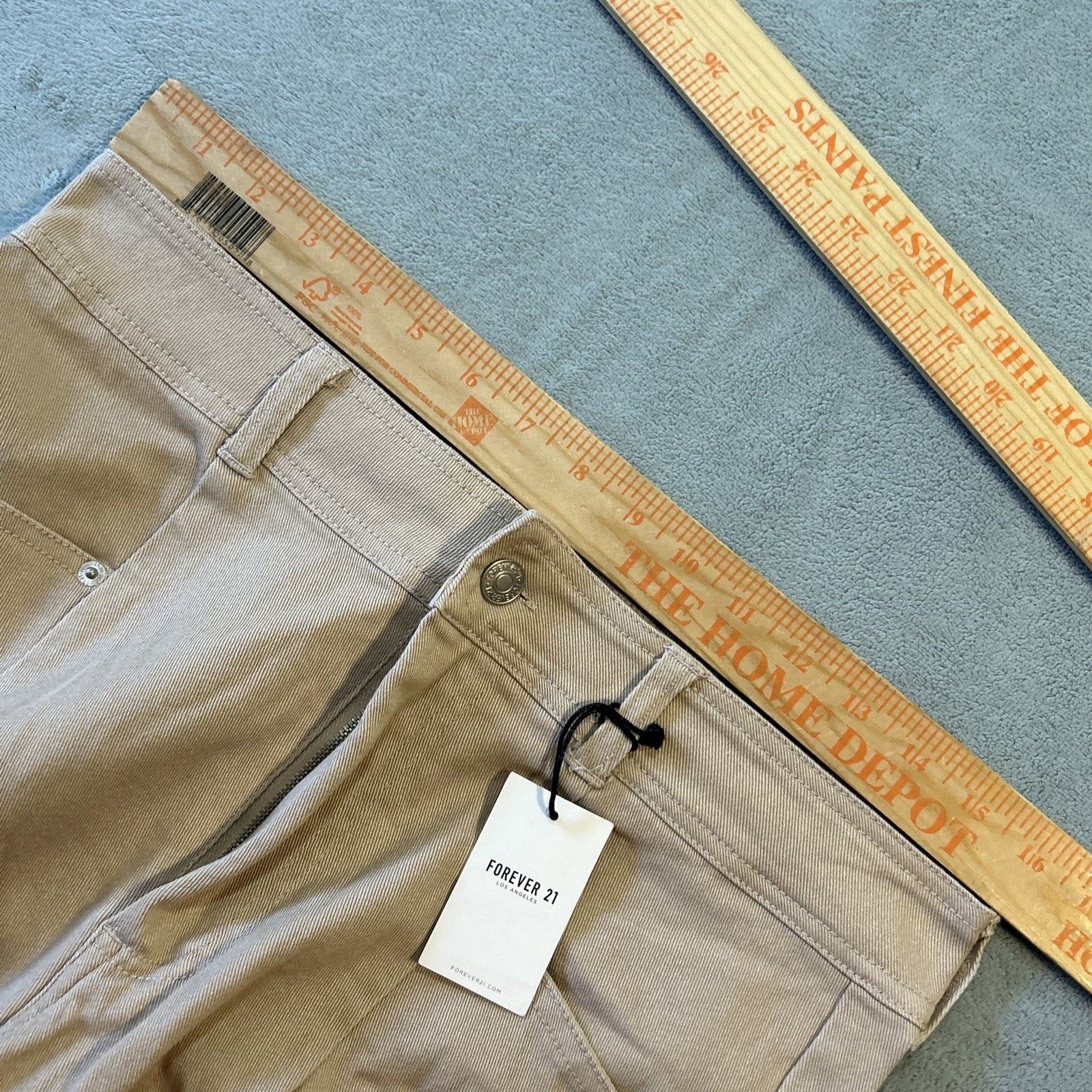 Forever 21 Deadstock Beyond Baggy Jeans Womens 29 32x25 Wide Raw Hems Size 32" / US 10 / IT 46 - 6 Thumbnail