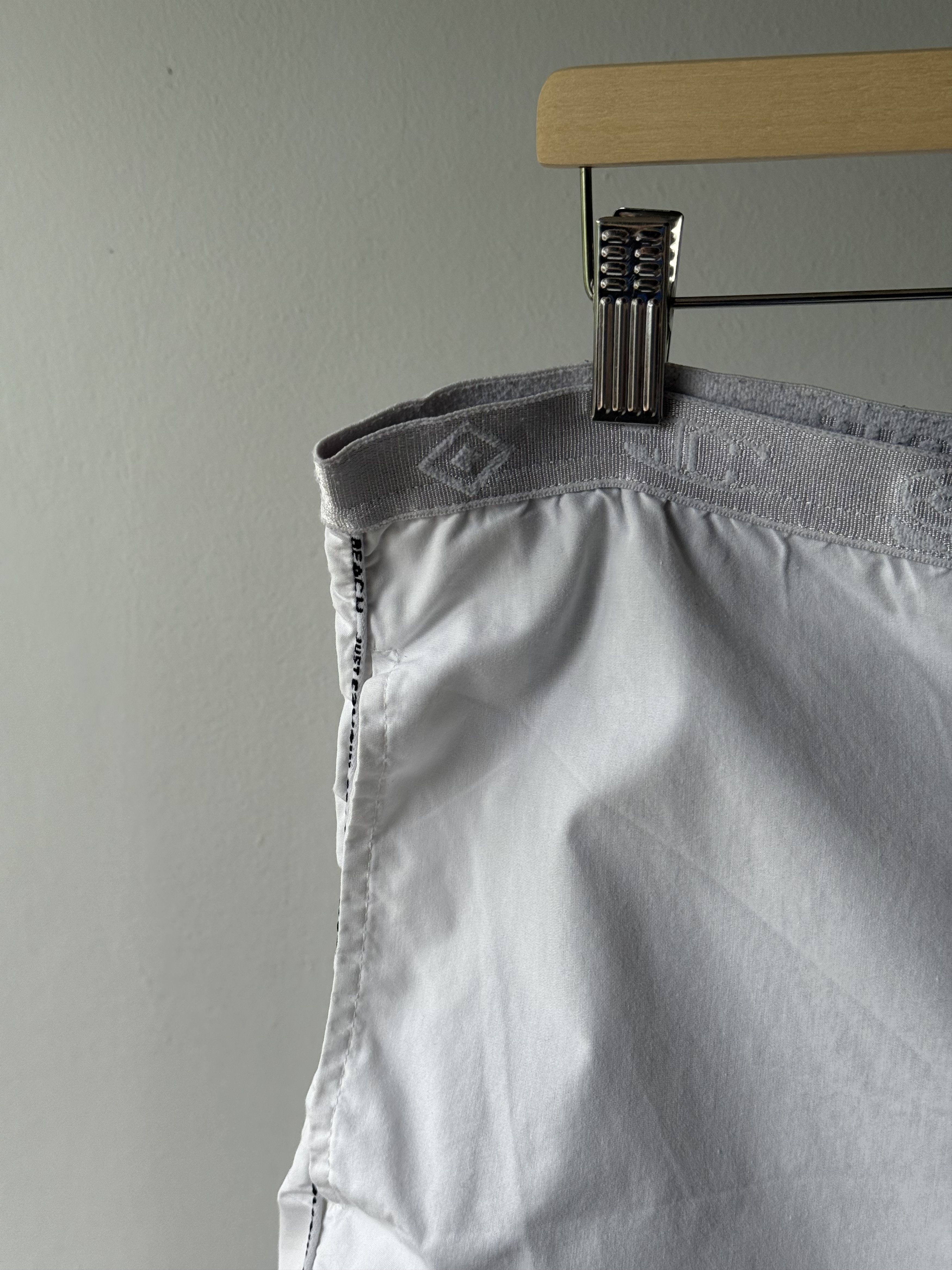Just Cavalli Just Cavalli Beachwear White Cotton Shark Logo Swim Shorts Size US 32 / EU 48 - 5 Thumbnail