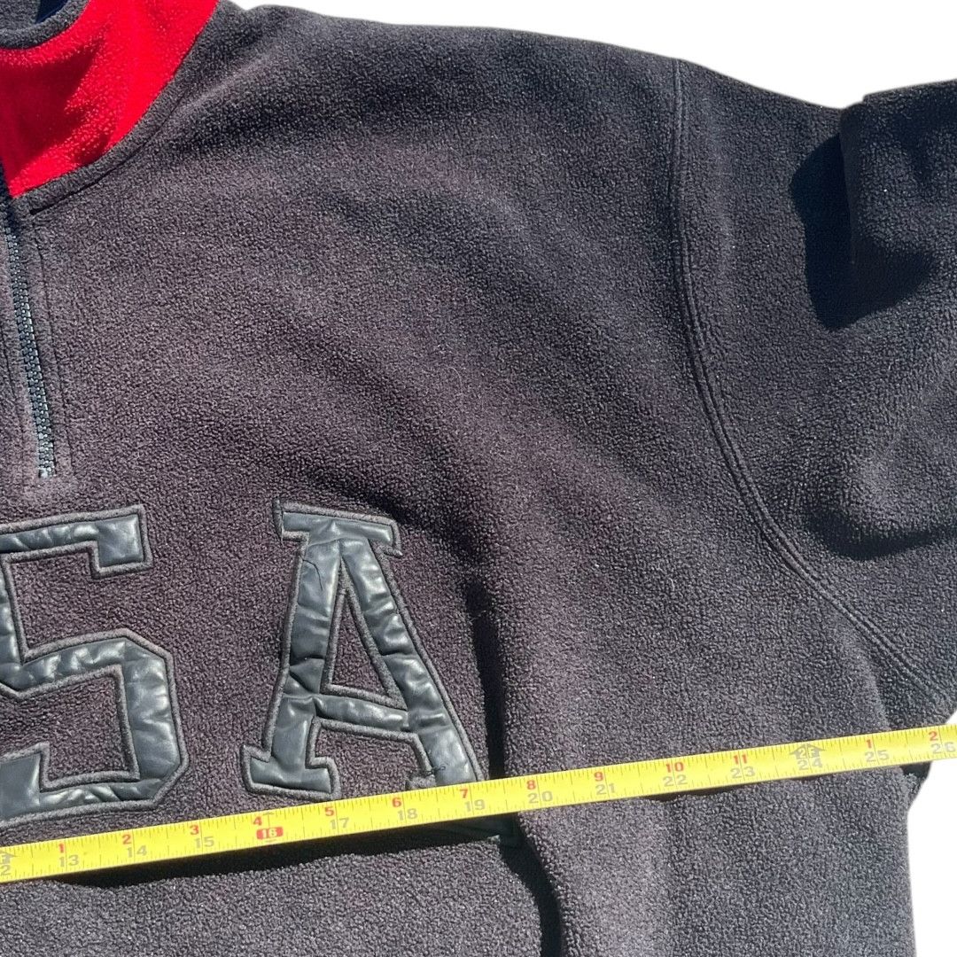 Polo Ralph Lauren × Ralph Lauren × Vintage Polo Ralph Lauren USA Quarter Zip Fleece Size US L / EU 52-54 / 3 - 3 Thumbnail