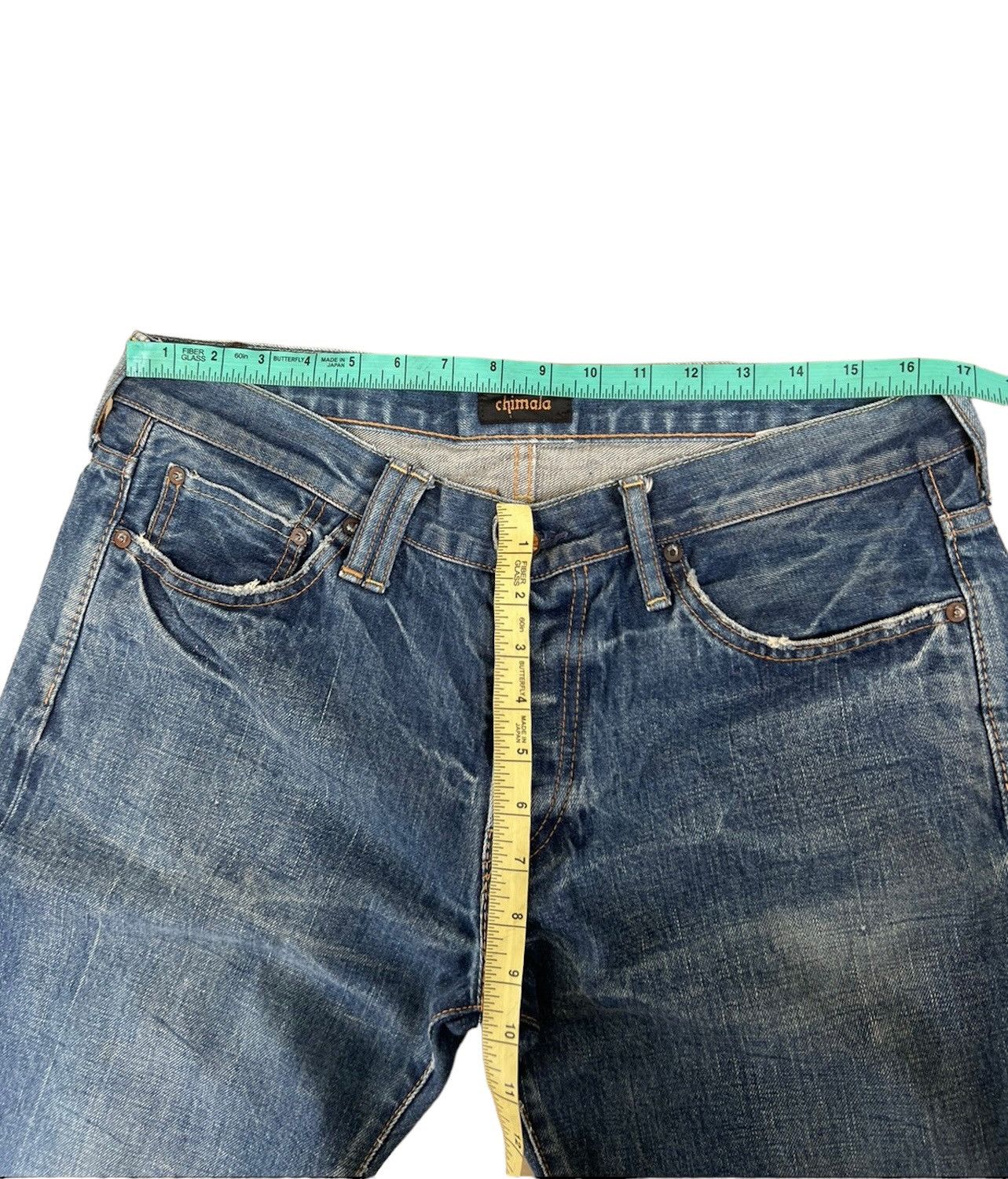 Chimala Chimala Japan Distressed Fade Denim Selvedge Jeans Size US 32 / EU 48 - 3 Thumbnail