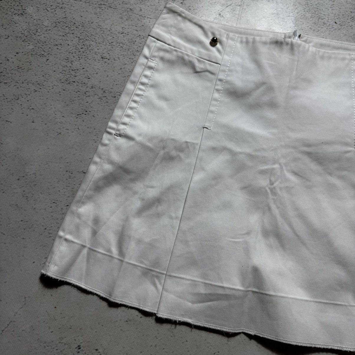 Gucci vintage gucci x tom ford white denim midi skirt Size 28" / US 6 / IT 42 - 2 Thumbnail
