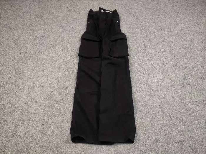Japanese Brand Vintage Japanese Baggy Black Cotton Cargo Pants Y2K Style Size US 30 / EU 46 - 2 Thumbnail