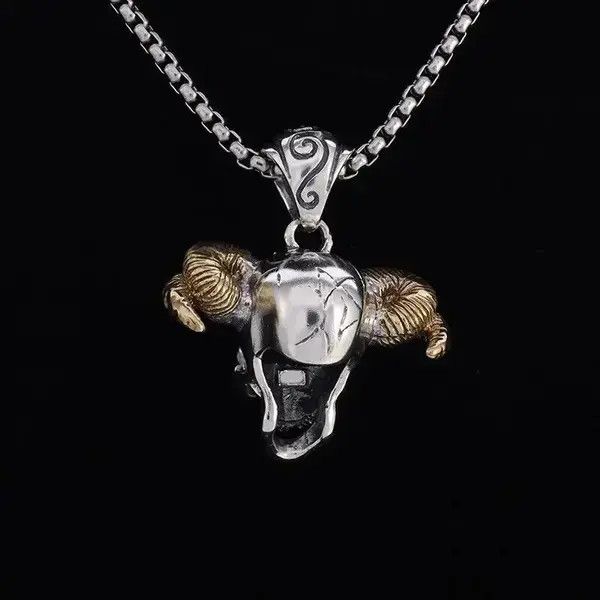 Japanese Brand Devil Goat Skull Necklace Size ONE SIZE - 2 Thumbnail