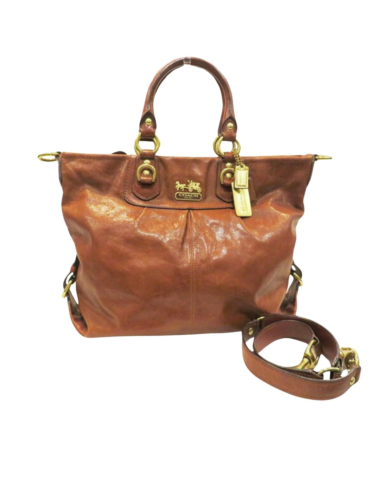 image of Coach Brown Leather Shoulder And Tote Bag, Women's