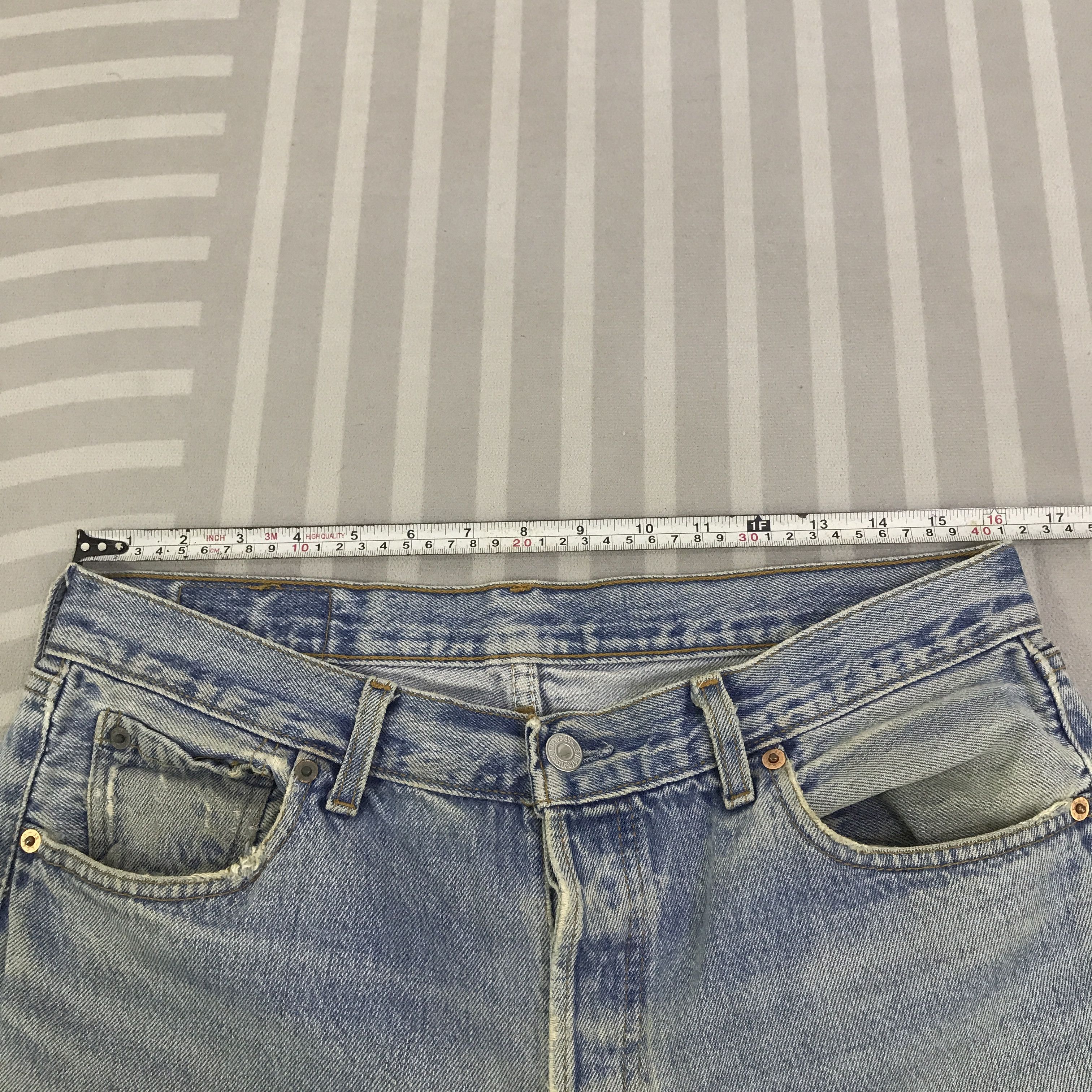 Levi's Vintage Distressed Levis 501 denim Jeans Pants K129B9 Size US 32 / EU 48 - 7 Thumbnail