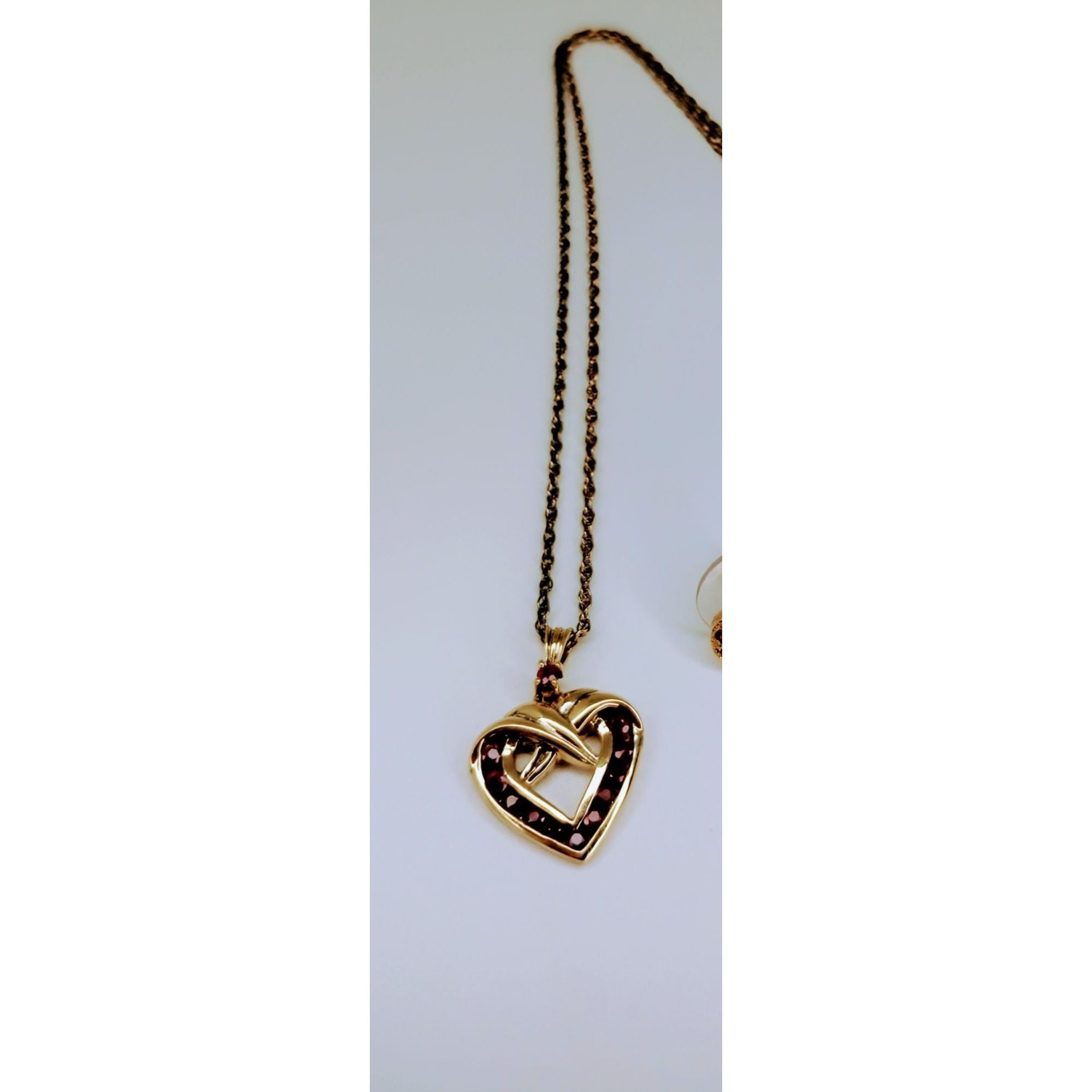 Vintage Danbury Mint Vermeil Necklace Genuine Ruby 14k Gold / Sterli Size ONE SIZE - 7 Thumbnail