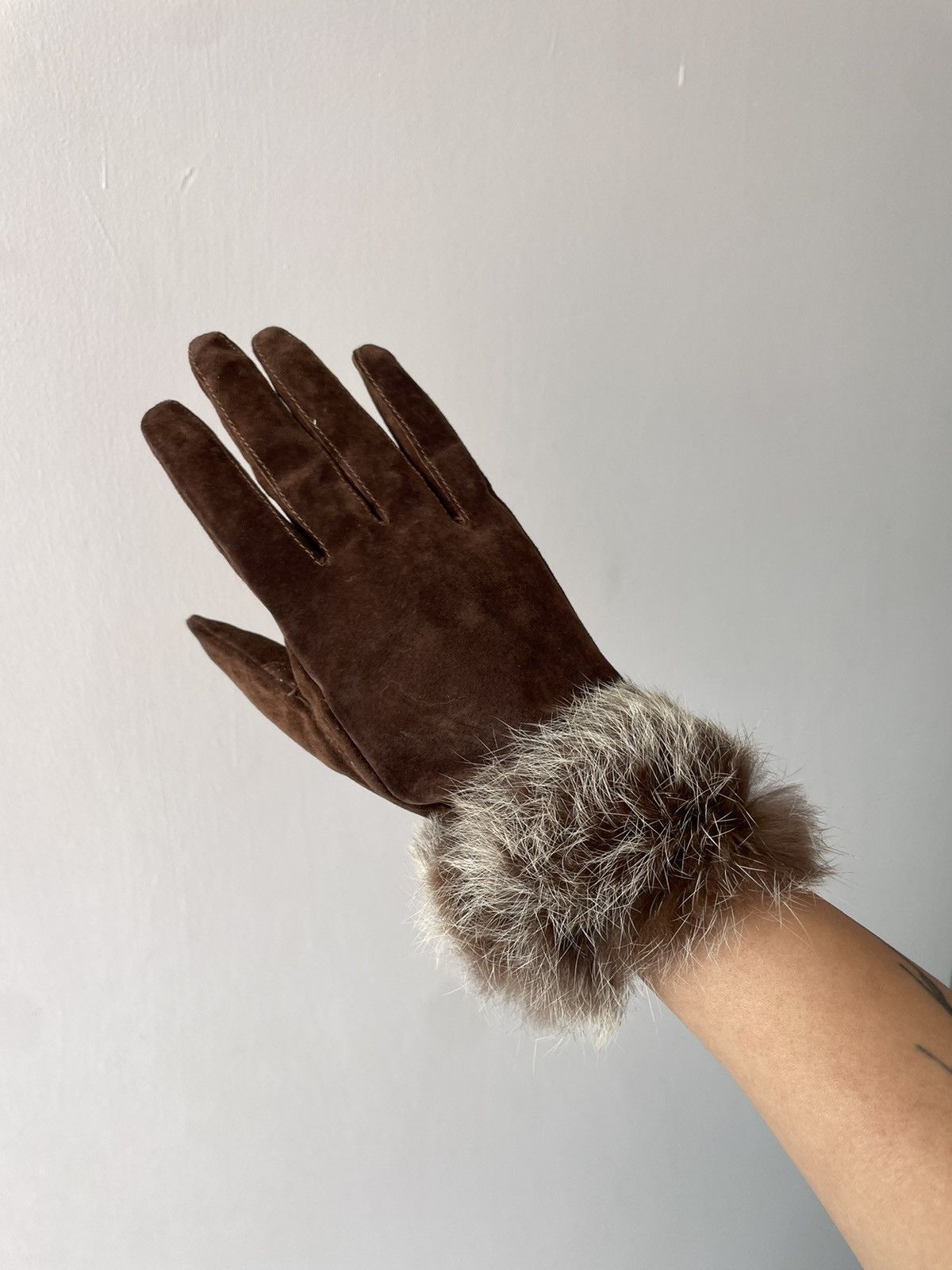 Vintage Vintage leather gloves Size ONE SIZE - 2 Thumbnail