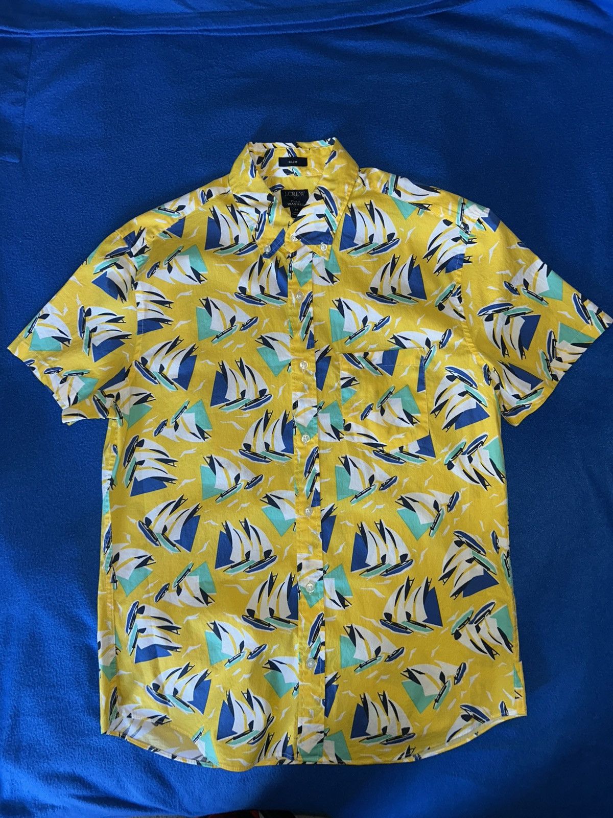 J.Crew Jcrew Sailboat Hawaiian Shirt Size US M / EU 48-50 / 2 - 1 Thumbnail